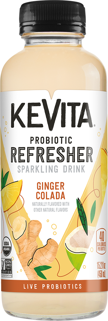 Kevita, Probiotic Refresher, Ginger Colada Flavored, Sparkling Drink thumbnail