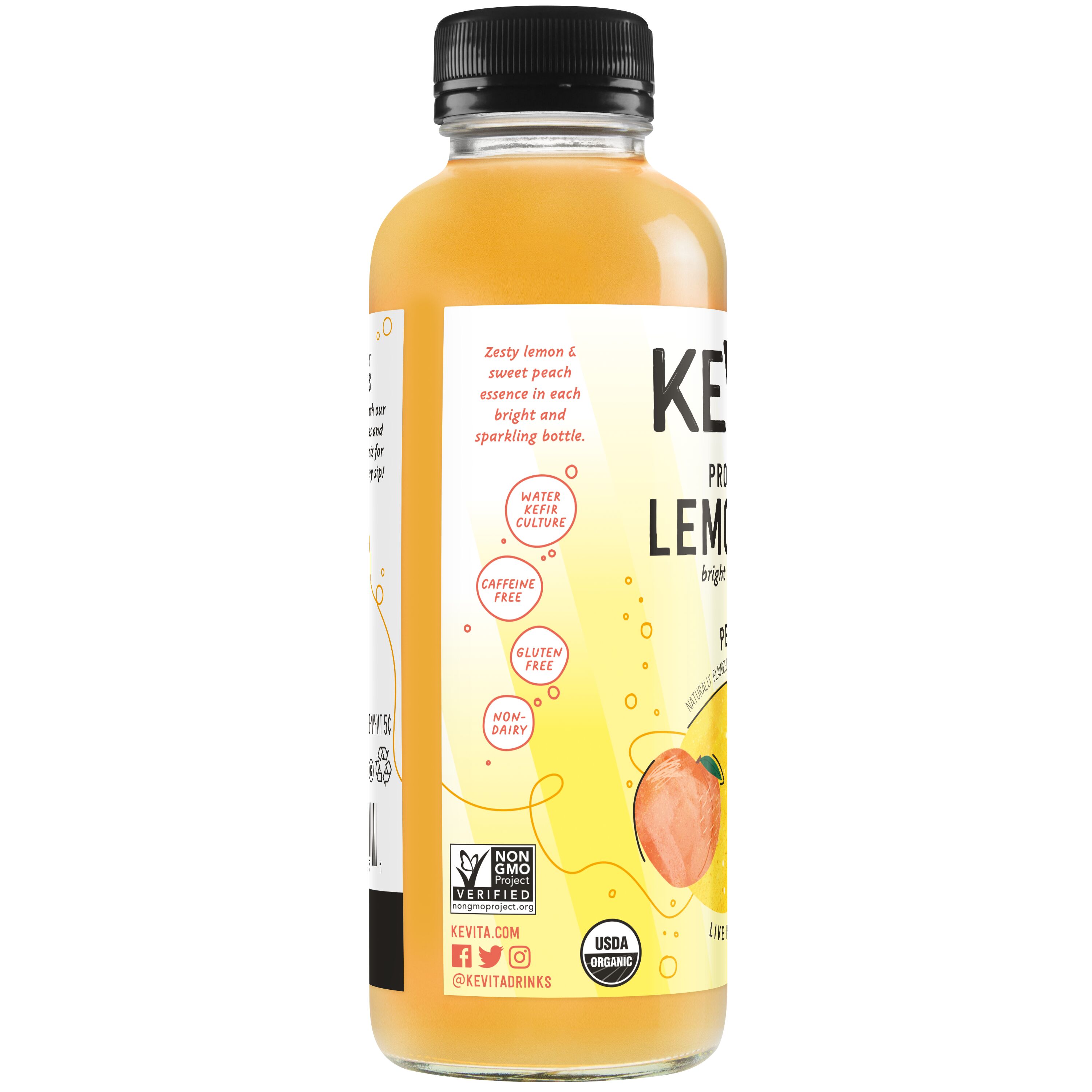 Kevita, Peach Flavored, Probiotic Lemonade thumbnail