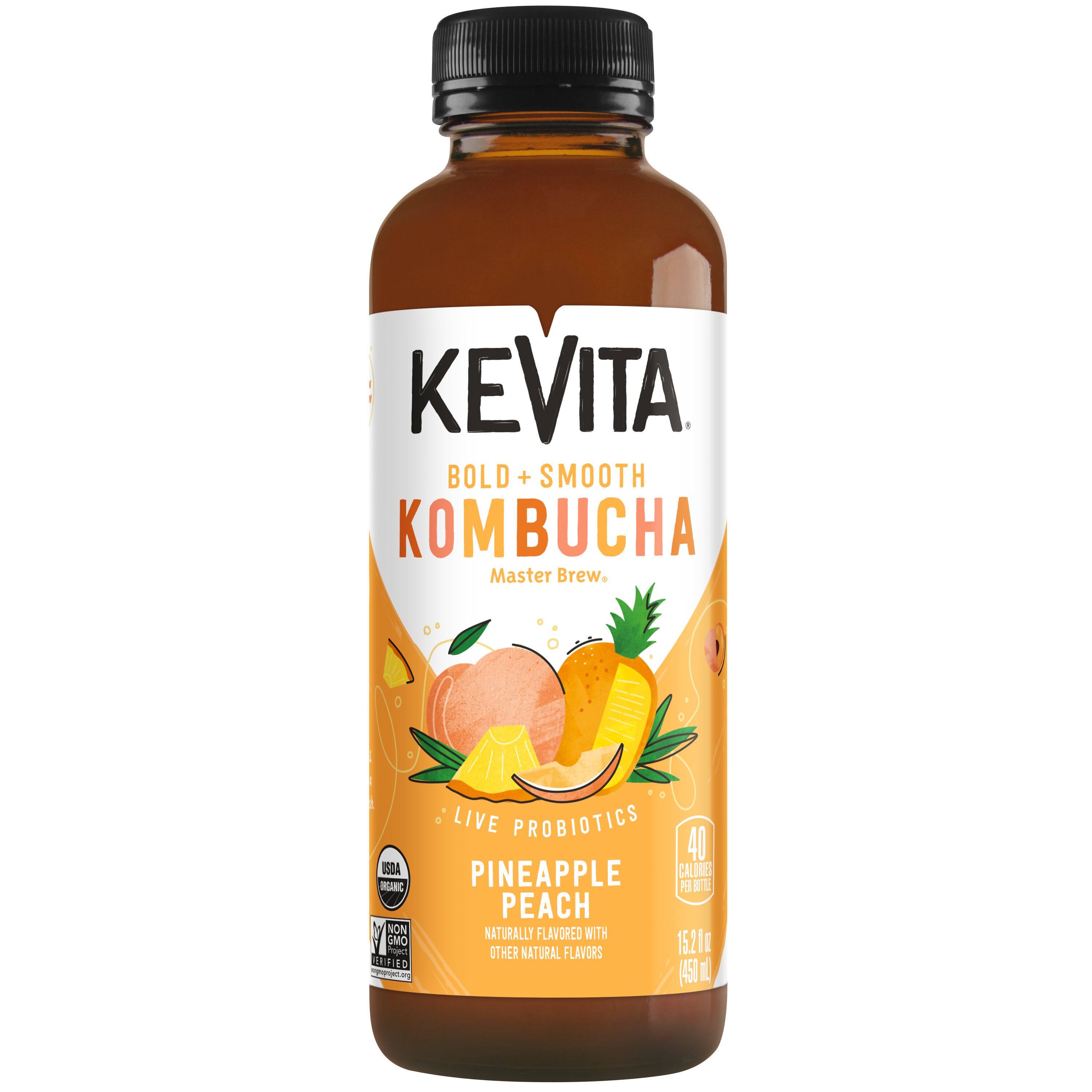 Kevita, Master Brew, Pineapple Peach Flavored, Kombucha thumbnail