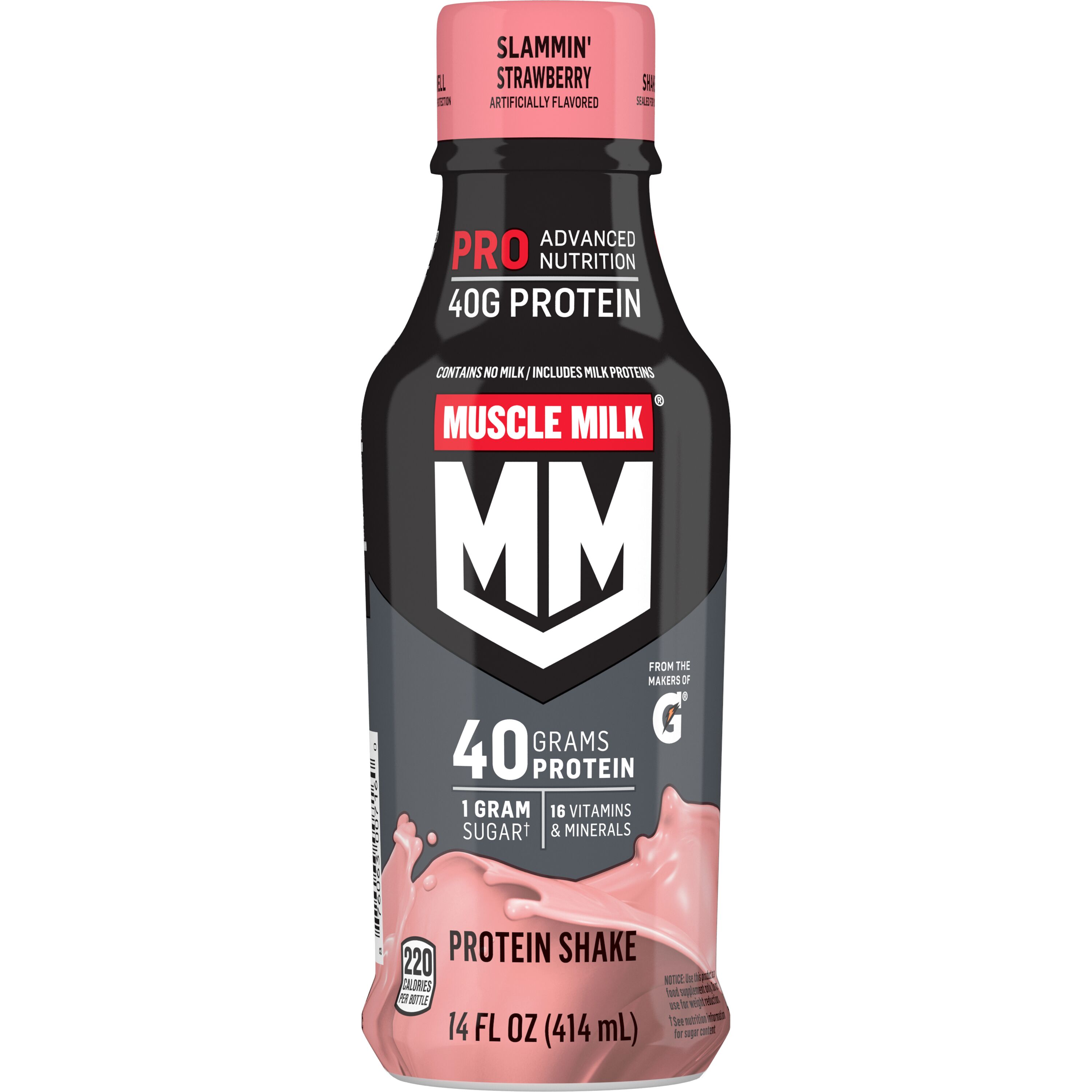 Muscle Milk, Pro Advanced Nutrition, Slammin' Strawberry Artificially Flavored, Protein Shake thumbnail