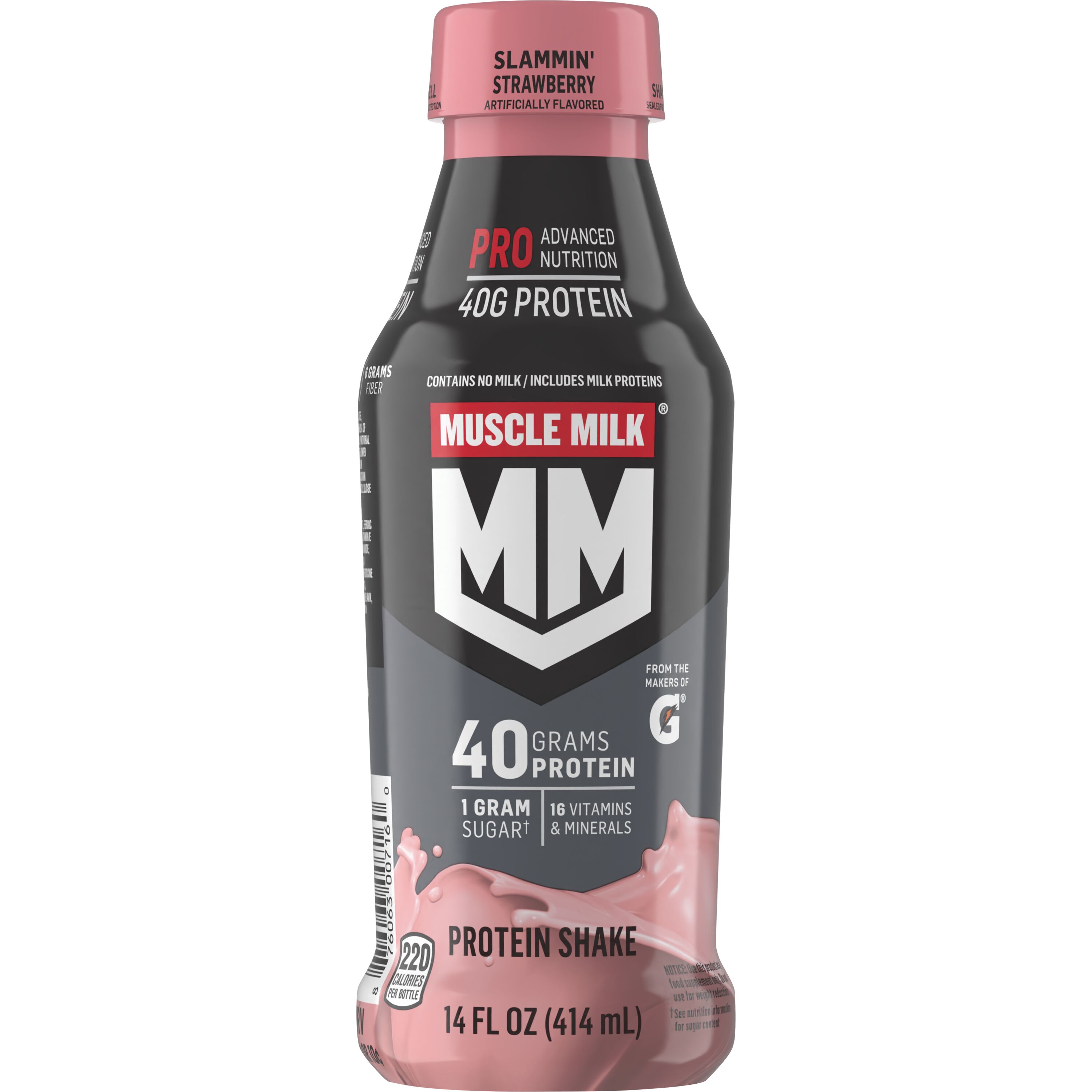 Muscle Milk, Pro Advanced Nutrition, Slammin' Strawberry Artificially Flavored, Protein Shake thumbnail