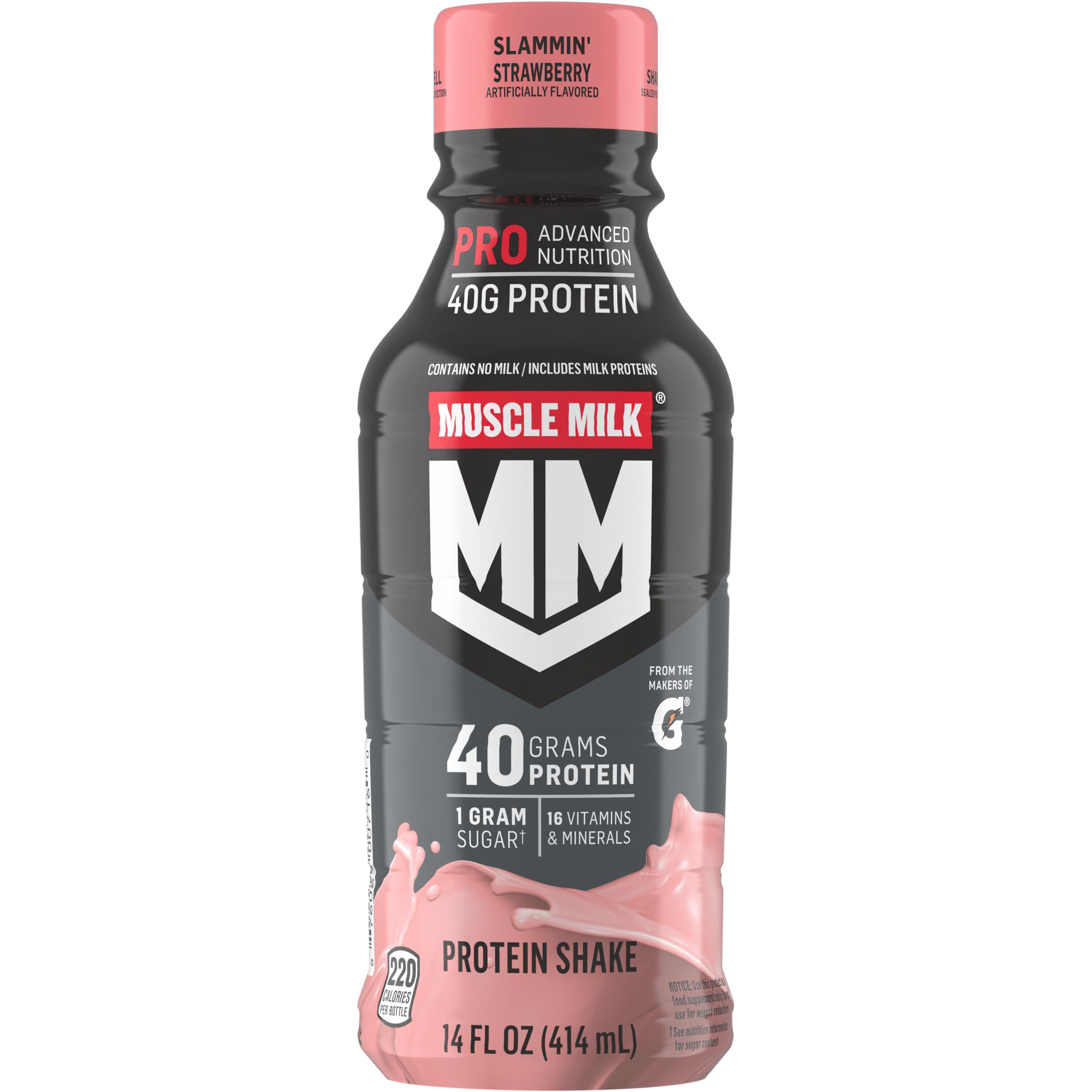 Muscle Milk, Pro Advanced Nutrition, Slammin' Strawberry Artificially Flavored, Protein Shake thumbnail