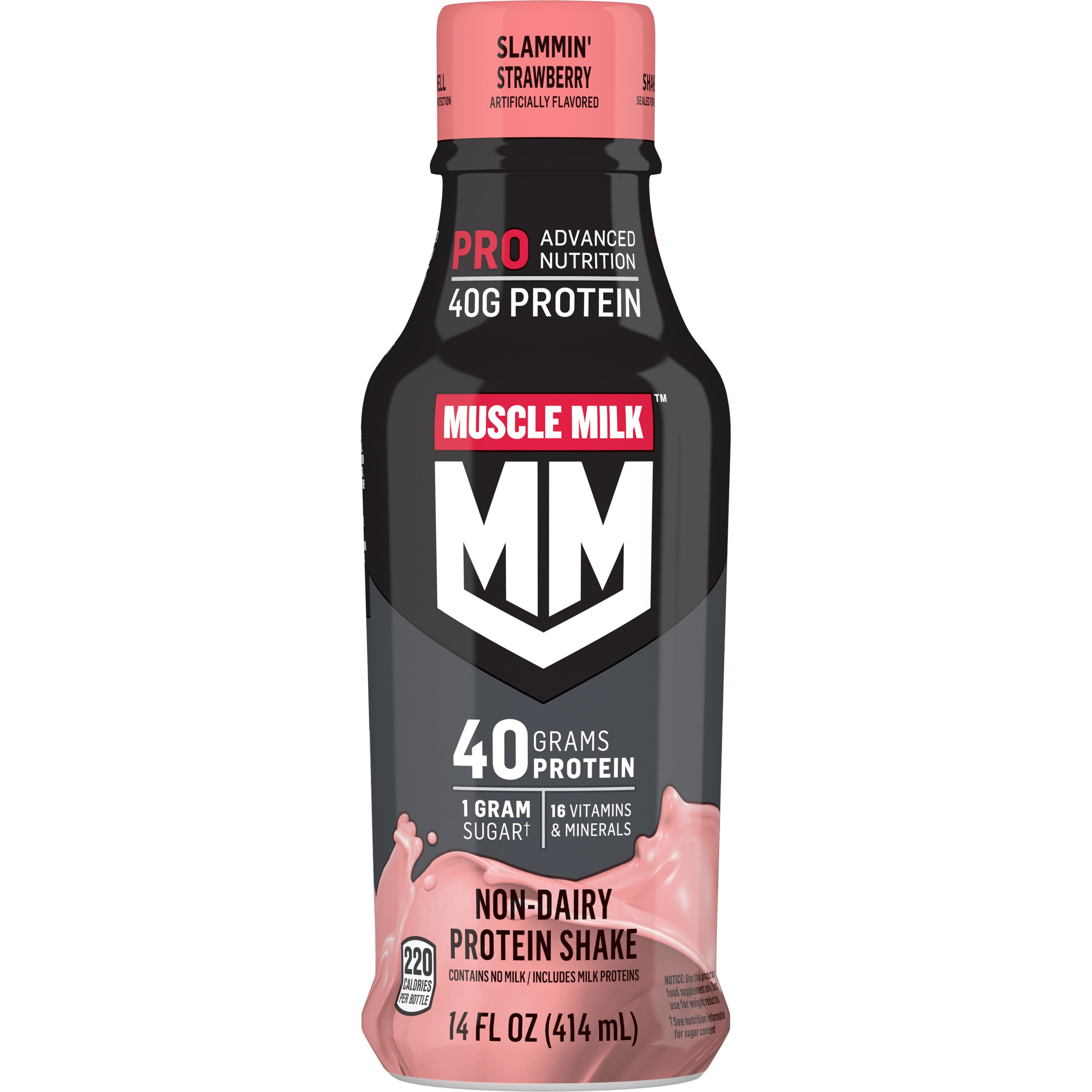 Muscle Milk, Pro Advanced Nutrition, Slammin' Strawberry Artificially Flavored, Non-Dairy Protein Shake thumbnail