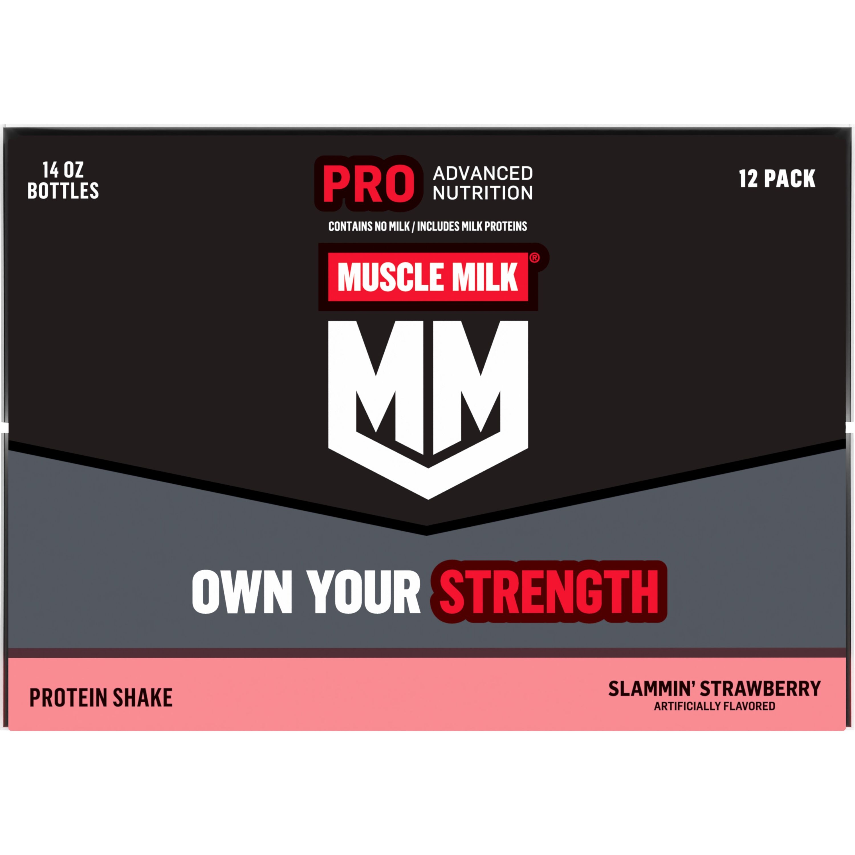 Muscle Milk, Pro Advanced Nutrition, Slammin' Strawberry Artificially Flavored, Protein Shake thumbnail