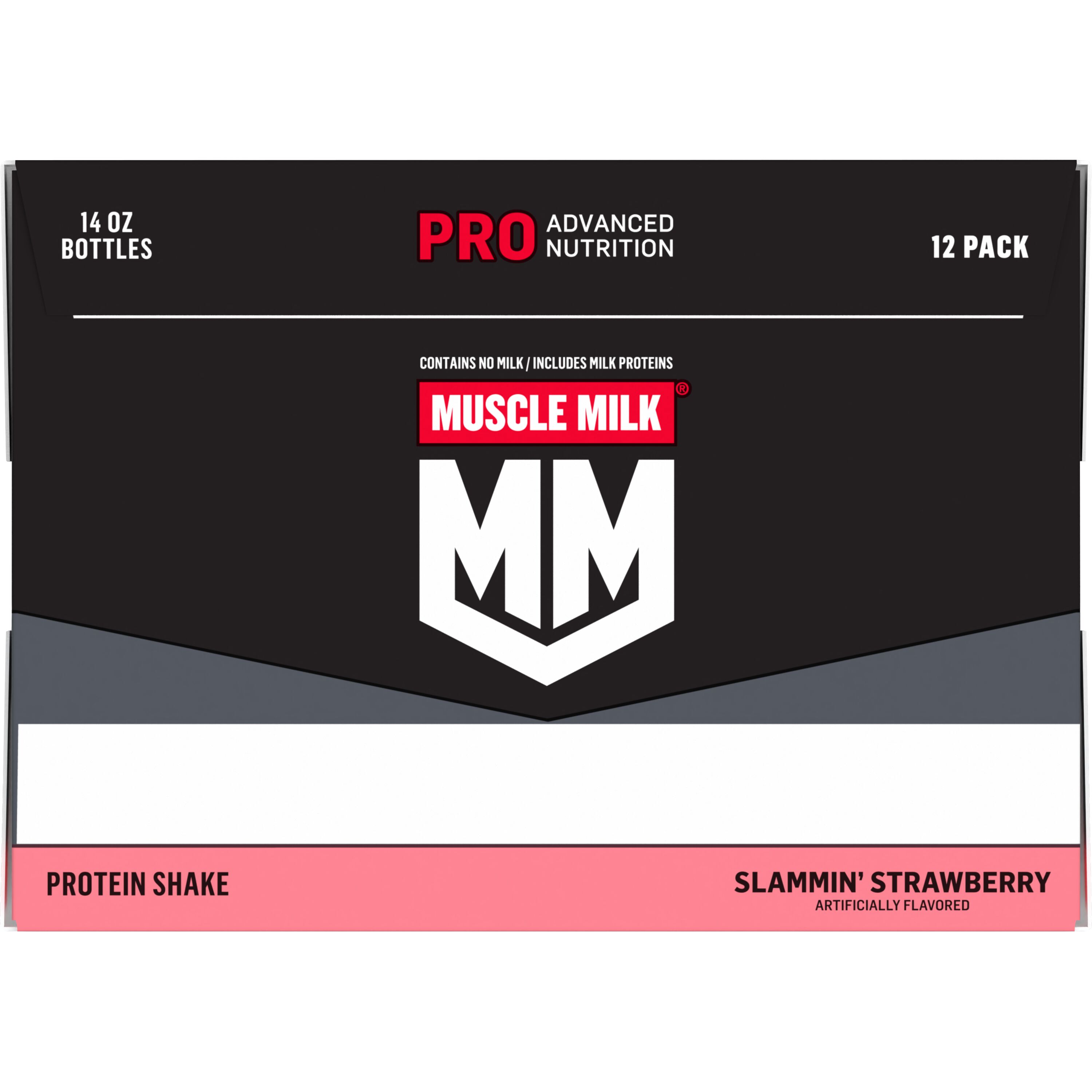 Muscle Milk, Pro Advanced Nutrition, Slammin' Strawberry Artificially Flavored, Protein Shake thumbnail