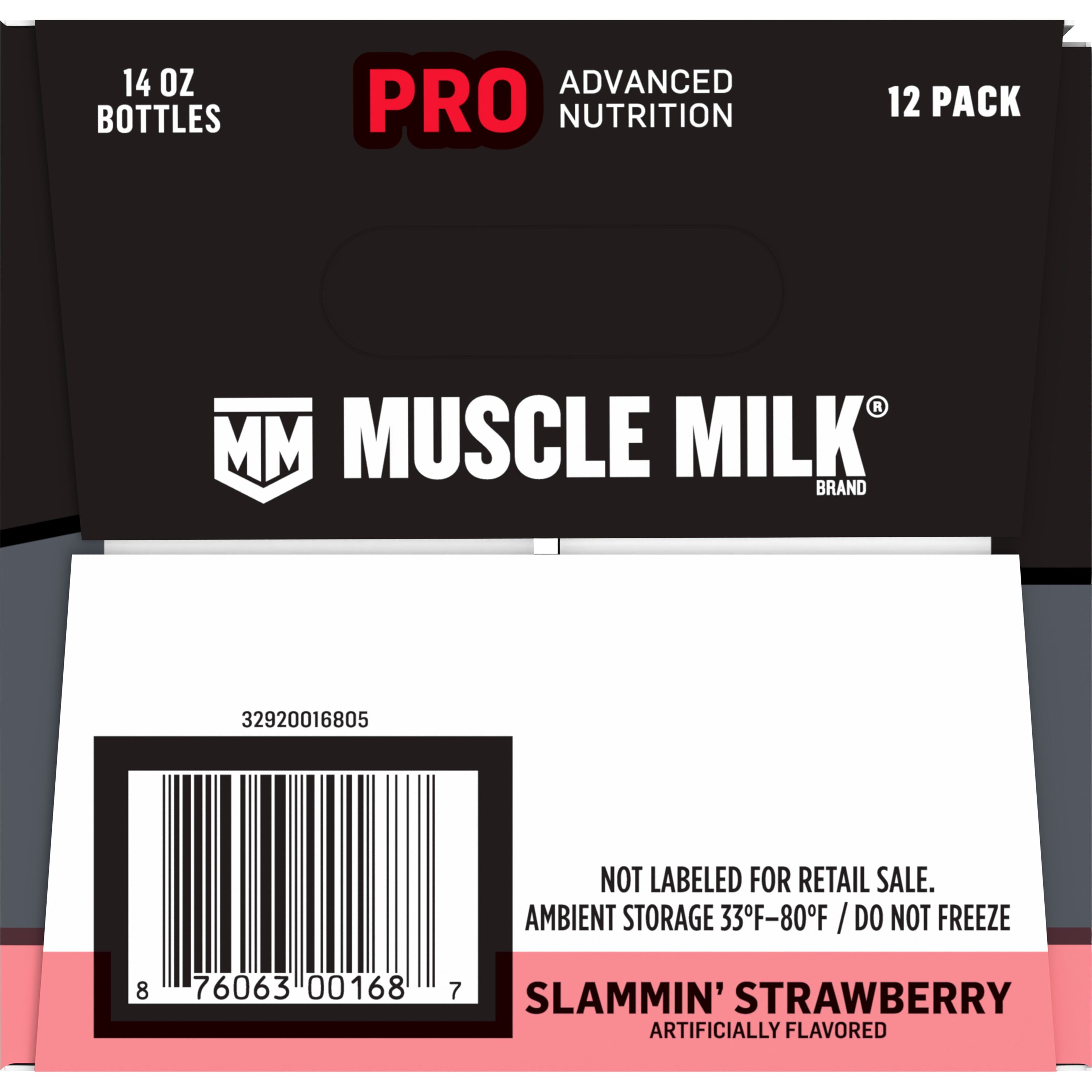 Muscle Milk, Pro Advanced Nutrition, Slammin' Strawberry Artificially Flavored, Protein Shake thumbnail