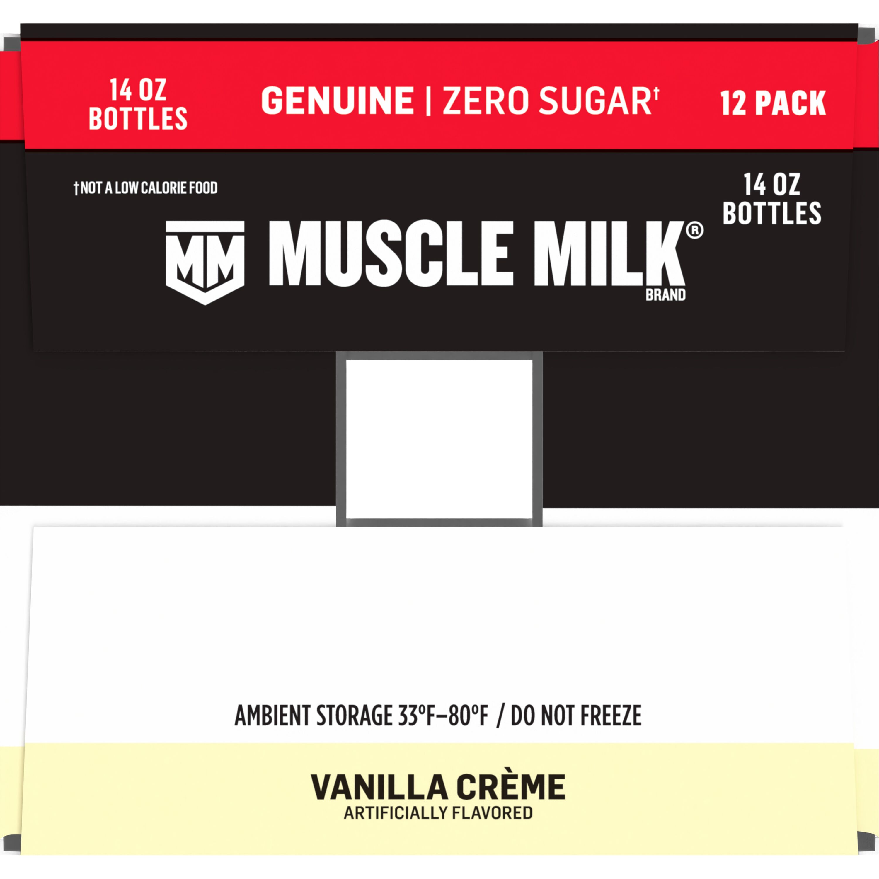 Muscle Milk, Zero Sugar, Genuine, Vanilla Crème Artificially Flavored, Protein Shake thumbnail