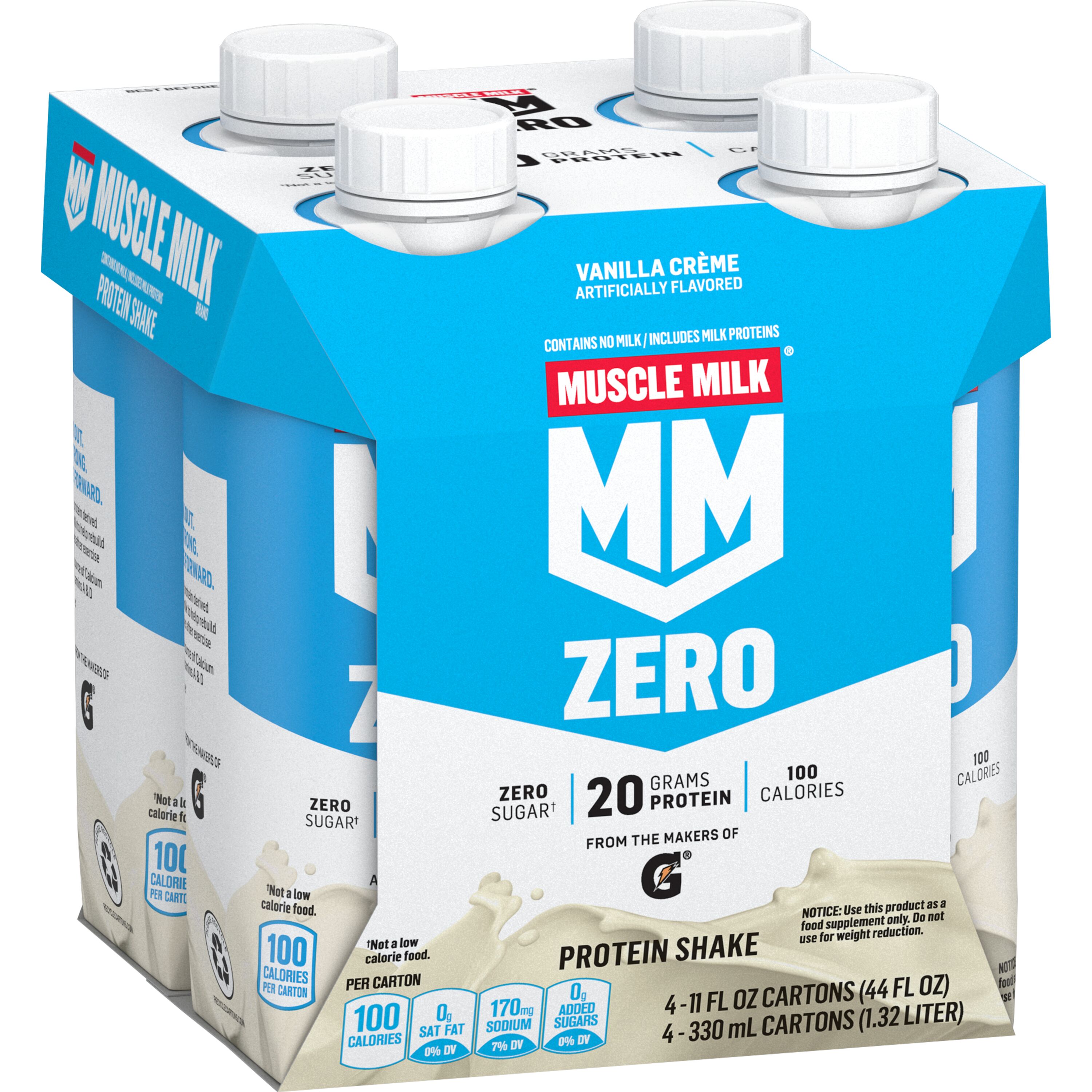 Muscle Milk, Zero, Vanilla Creme Artificially Flavored, Protein Shake thumbnail