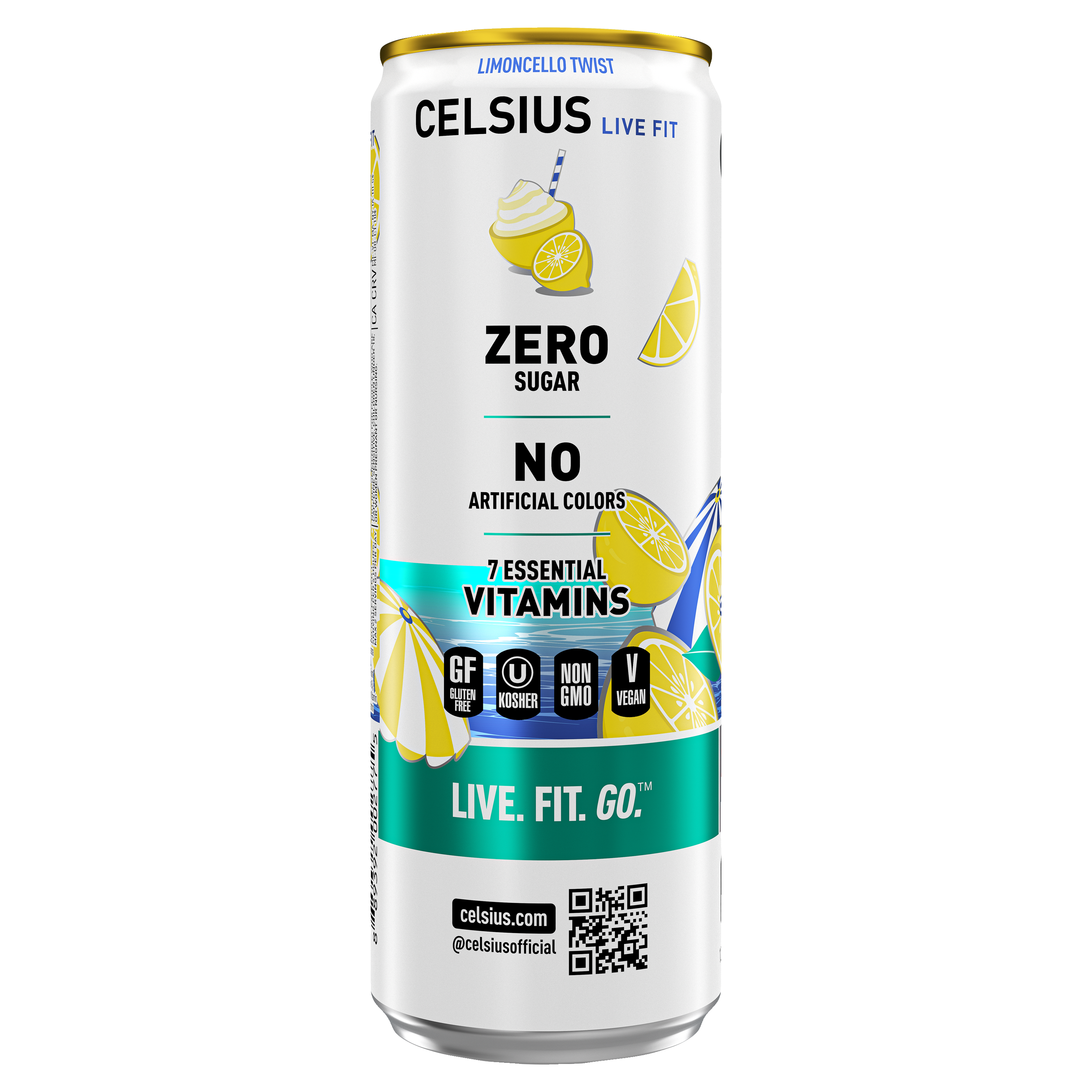 Celsius, Live Fit, Spritz Vibe, Sparkling Limoncello Twist, Energy Drink thumbnail