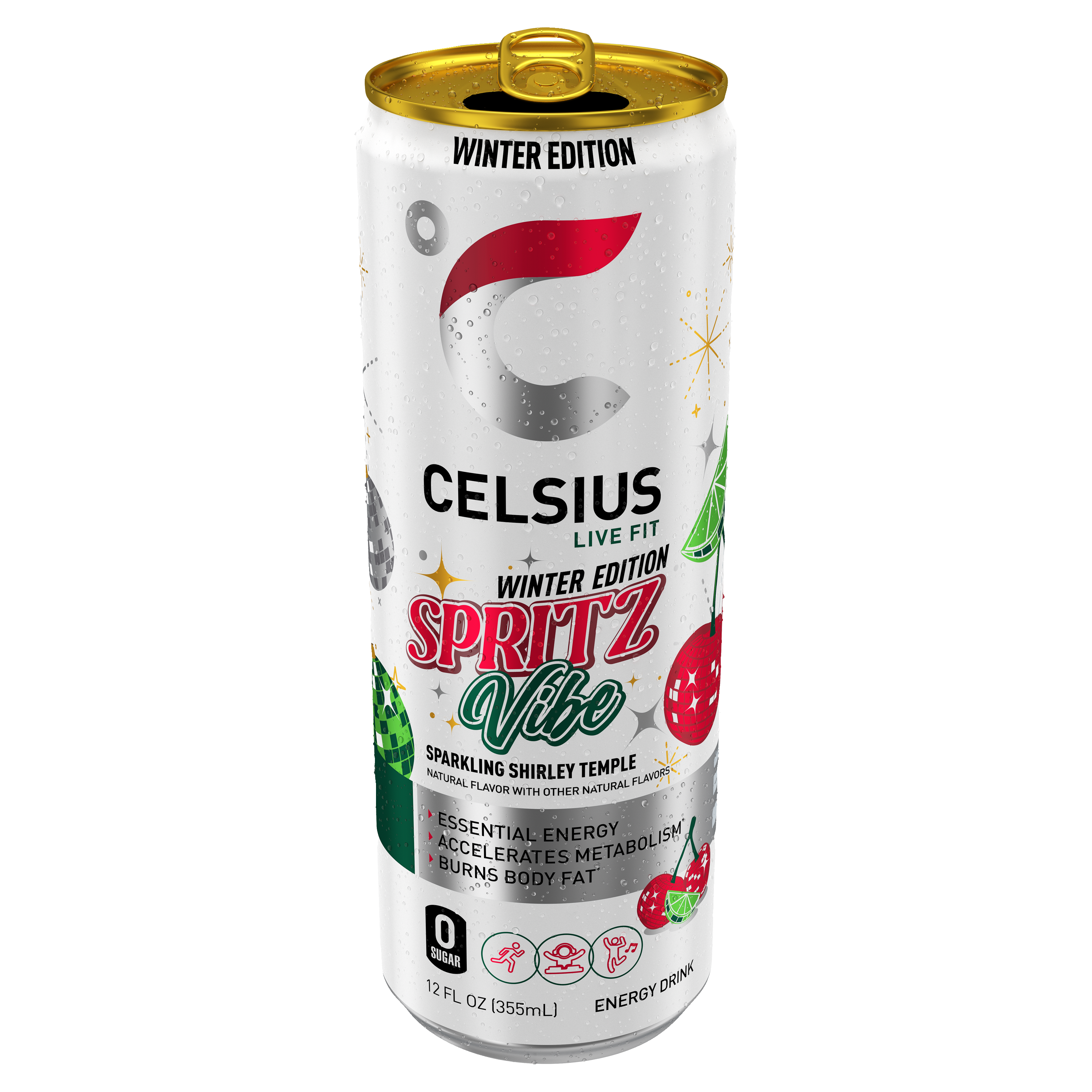 Celsius, Live Fit, Spritz Vibe, Sparkling Shirley Temple Flavor, Energy Drink thumbnail