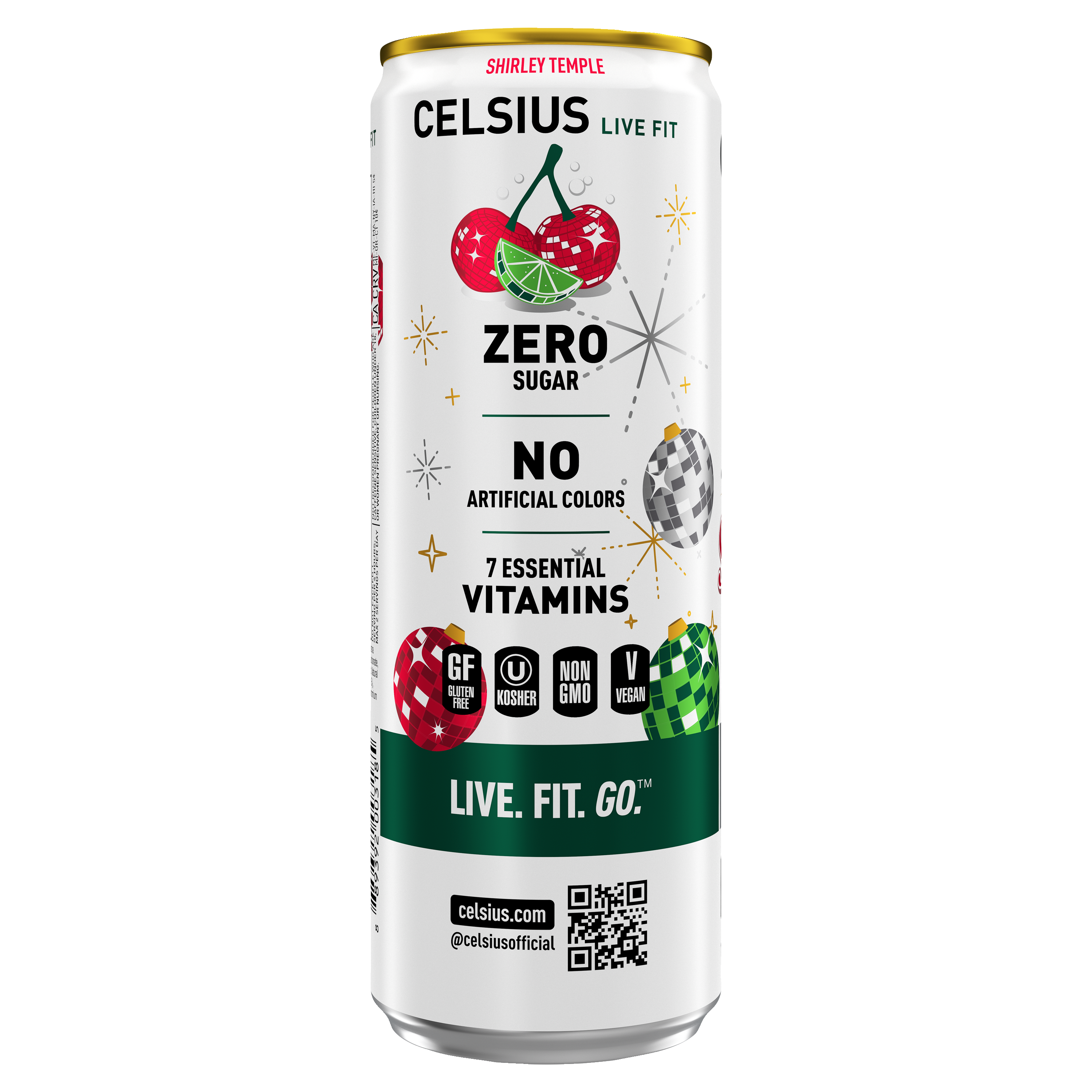 Celsius, Live Fit, Spritz Vibe, Sparkling Shirley Temple Flavor, Energy Drink thumbnail
