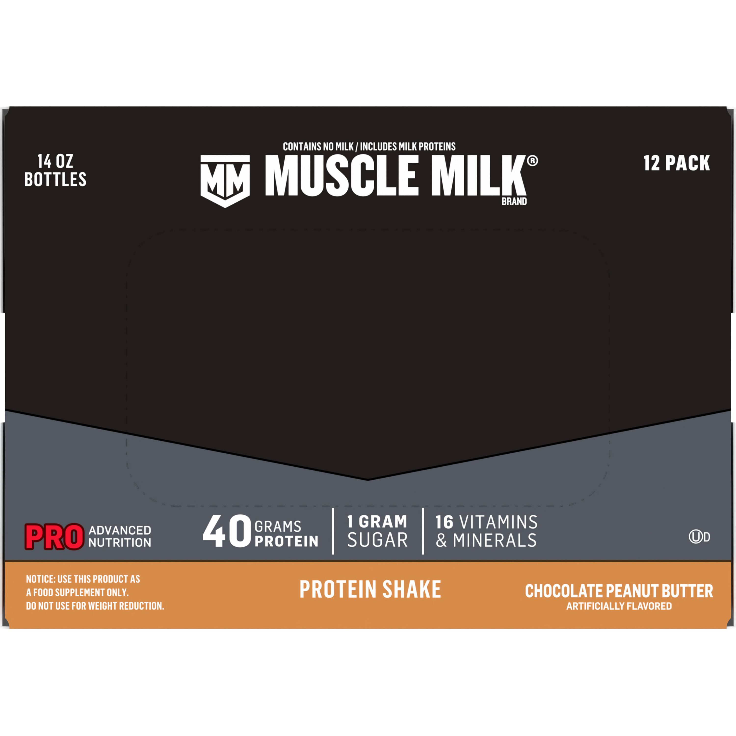 Muscle Milk, Pro Advanced Nutrition, Chocolate Peanut Butter Artificially Flavored, Protein Shake