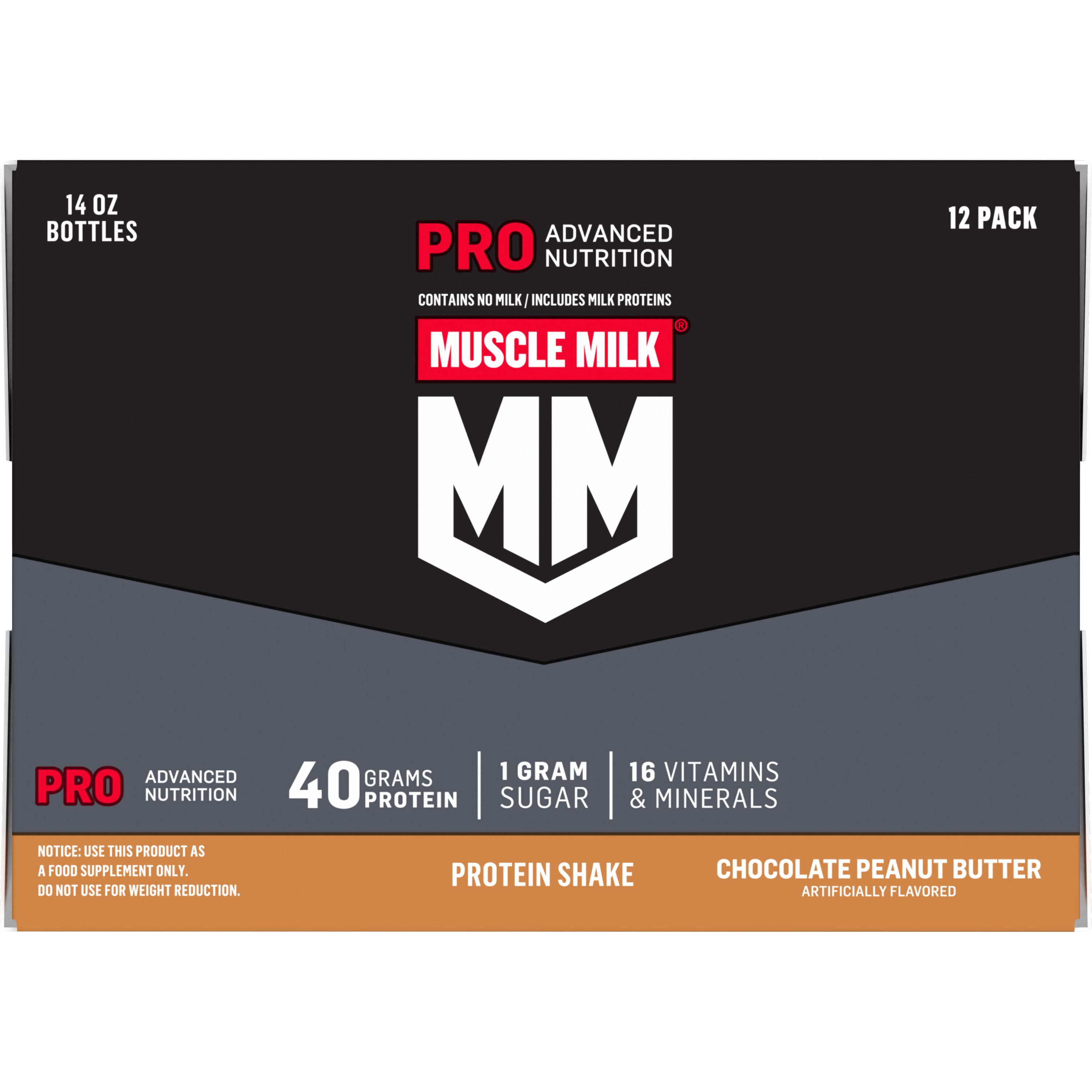 Muscle Milk, Pro Advanced Nutrition, Chocolate Peanut Butter Artificially Flavored, Protein Shake