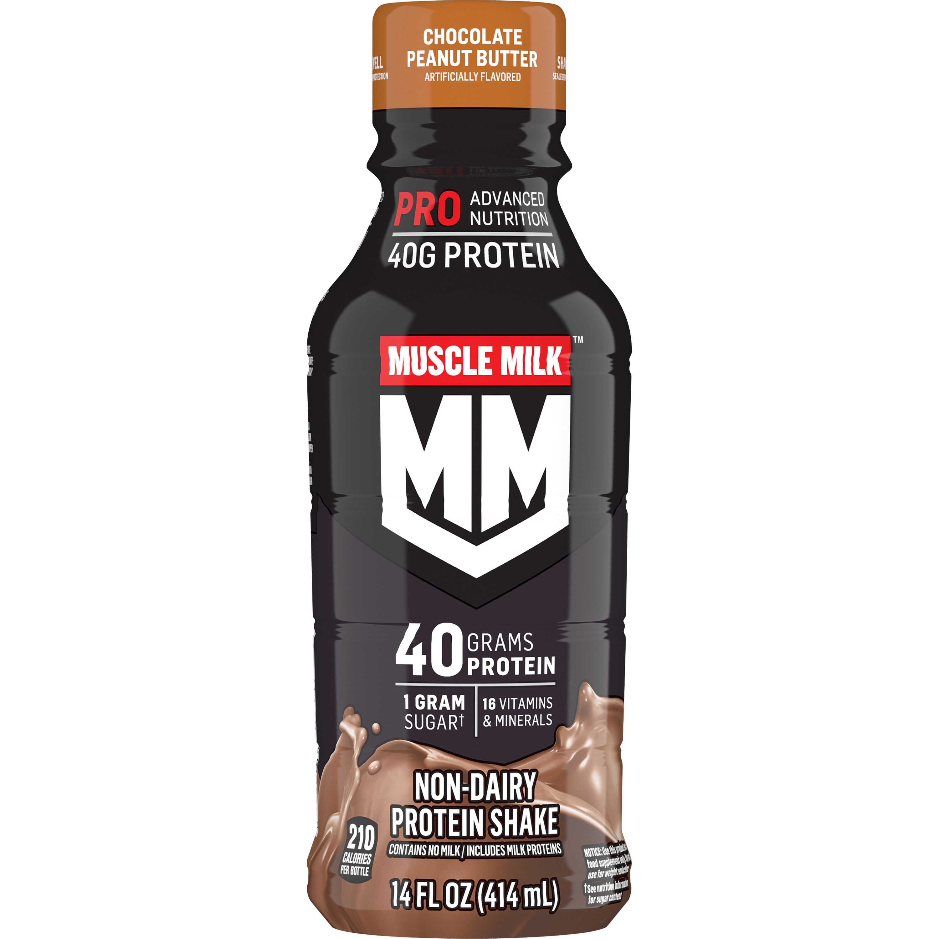 Muscle Milk, Pro Advanced Nutrition, Chocolate Peanut Butter Artificially Flavored, Non-Dairy Protein Shake thumbnail