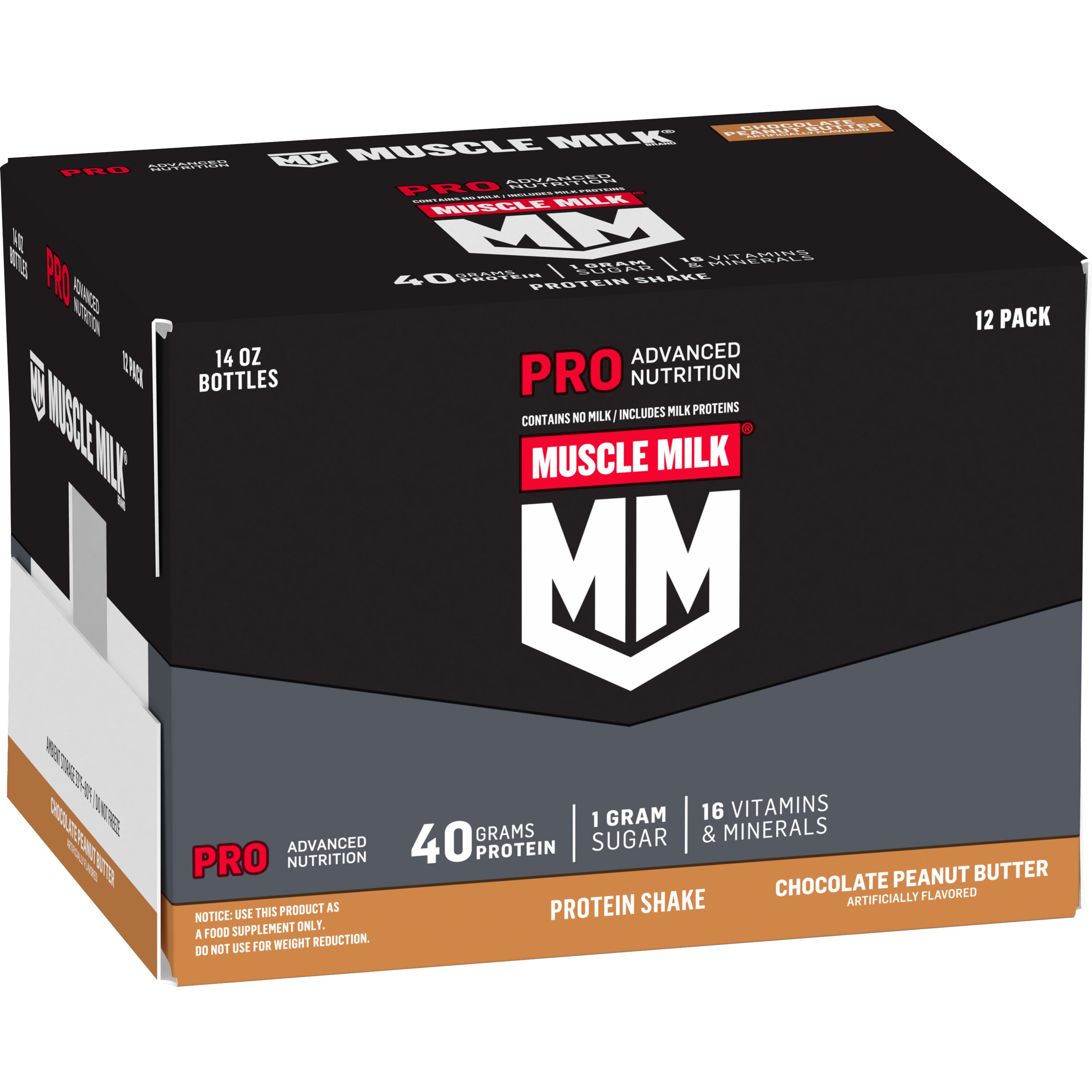 Muscle Milk, Pro Advanced Nutrition, Chocolate Peanut Butter Artificially Flavored, Protein Shake thumbnail