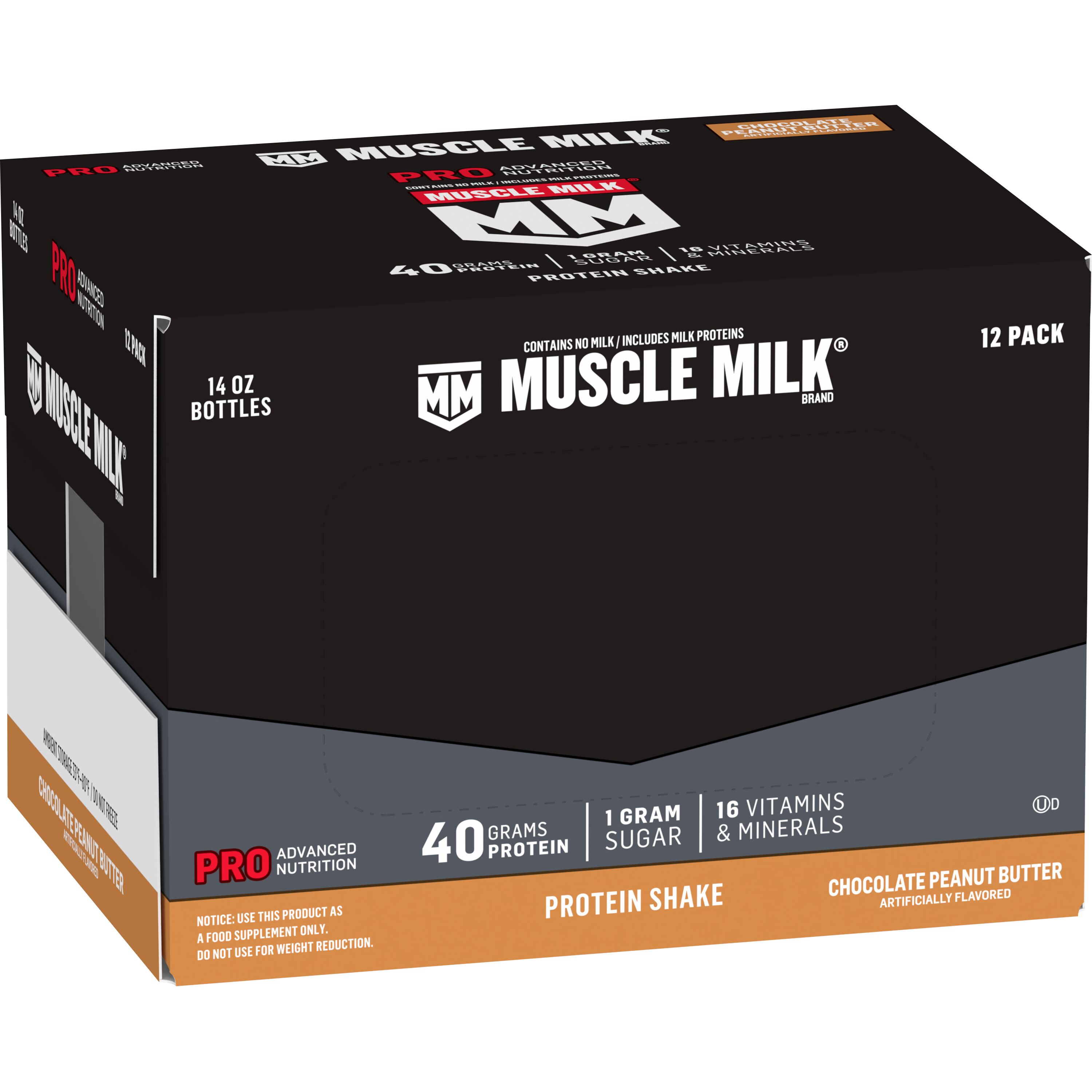Muscle Milk, Pro Advanced Nutrition, Chocolate Peanut Butter Artificially Flavored, Protein Shake thumbnail