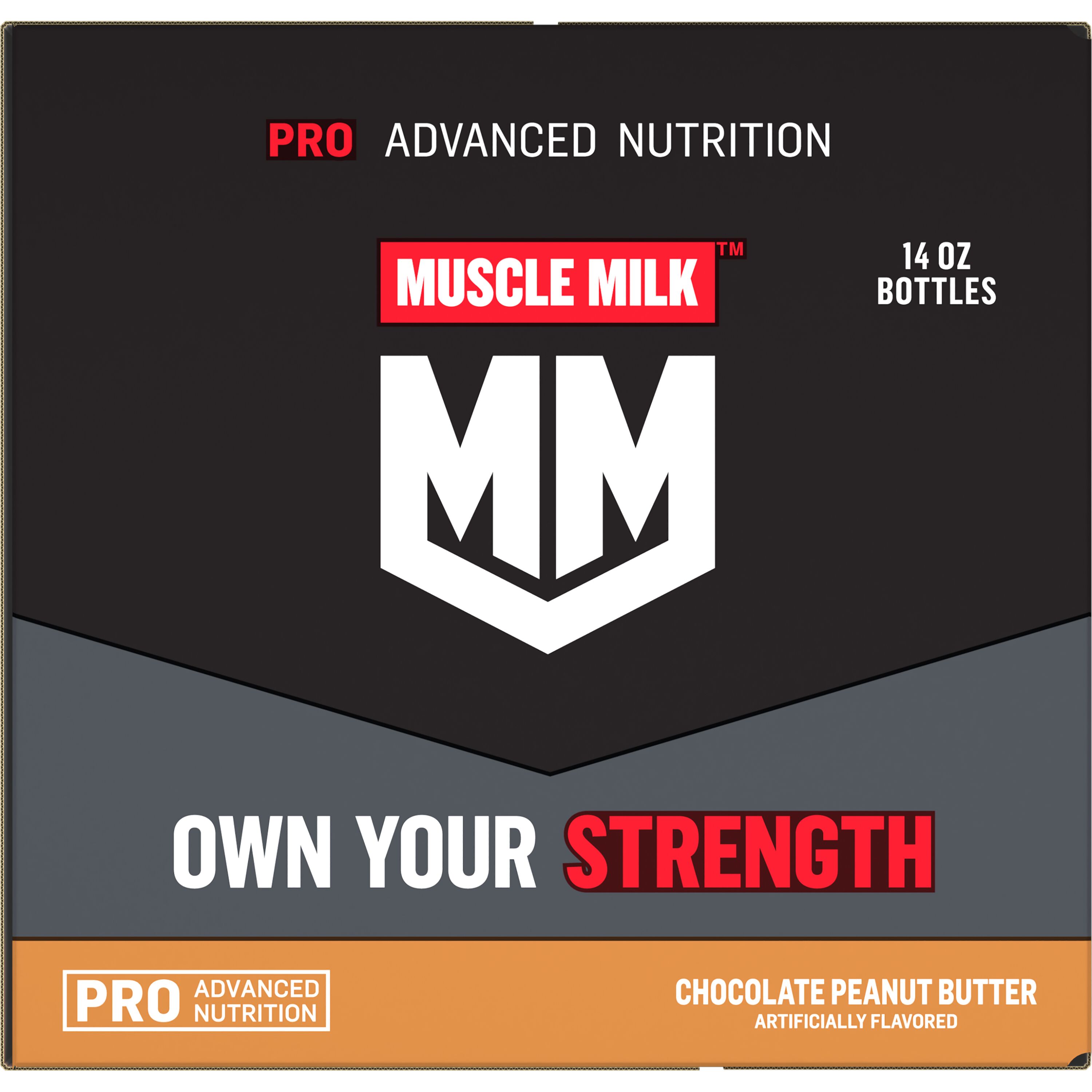 Muscle Milk, Pro Advanced Nutrition, Chocolate Peanut Butter Artificially Flavored, Non-Dairy Protein Shake thumbnail