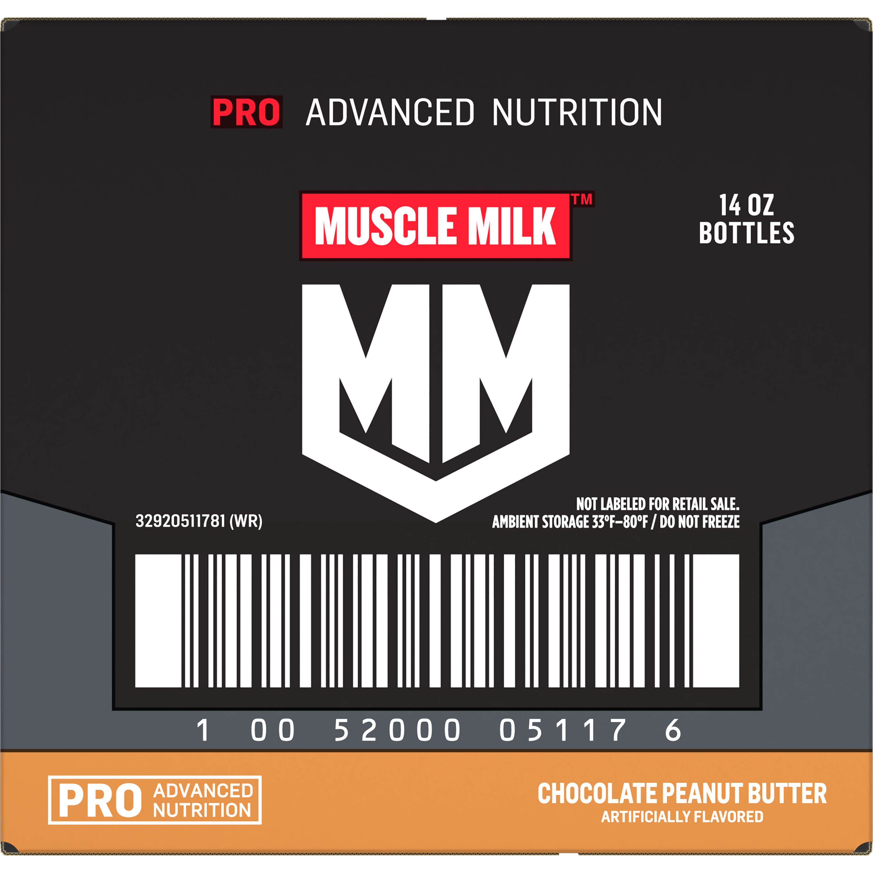 Muscle Milk, Pro Advanced Nutrition, Chocolate Peanut Butter Artificially Flavored, Non-Dairy Protein Shake thumbnail