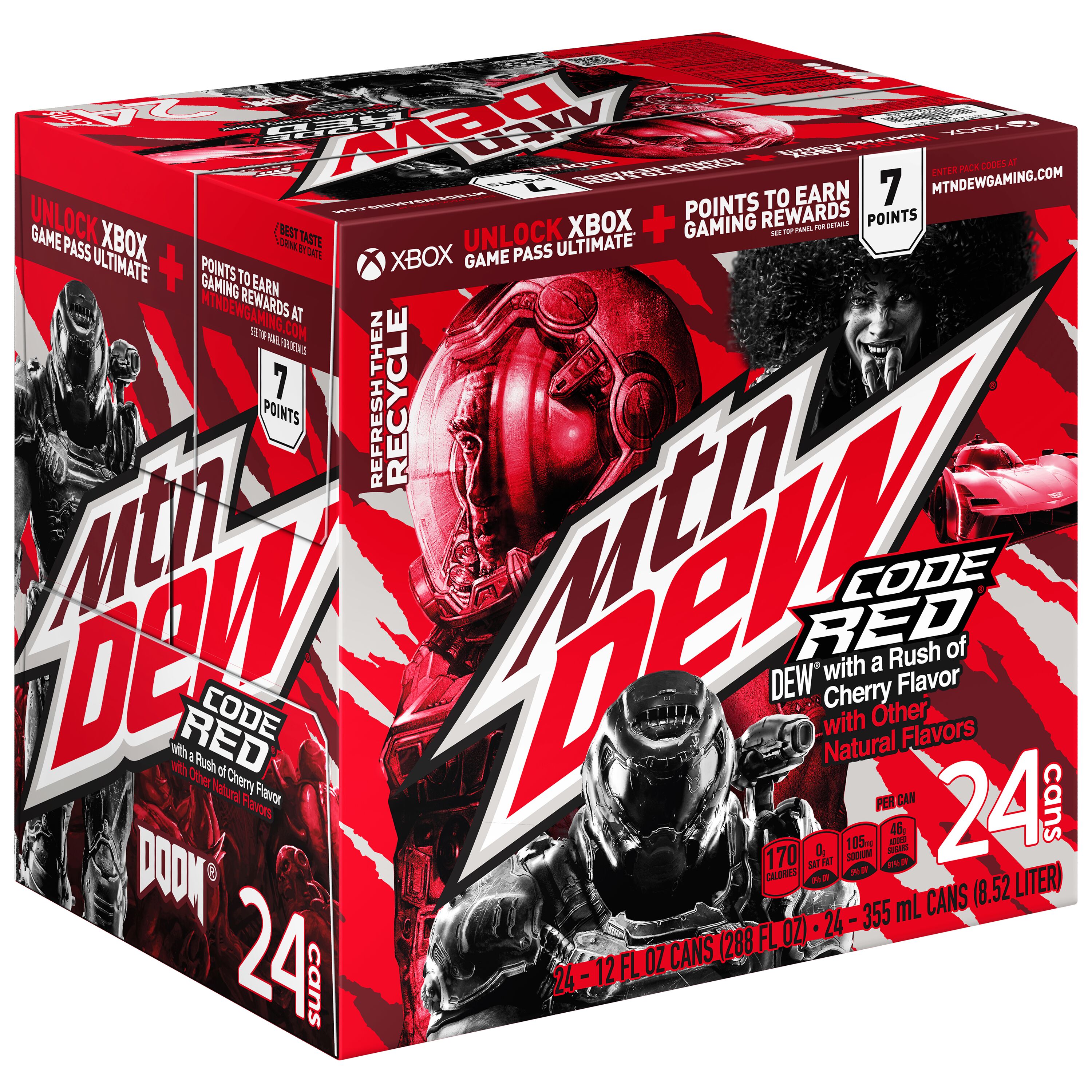 Mountain Dew, Code Red, Dew With A Rush Of Cherry Flavor thumbnail