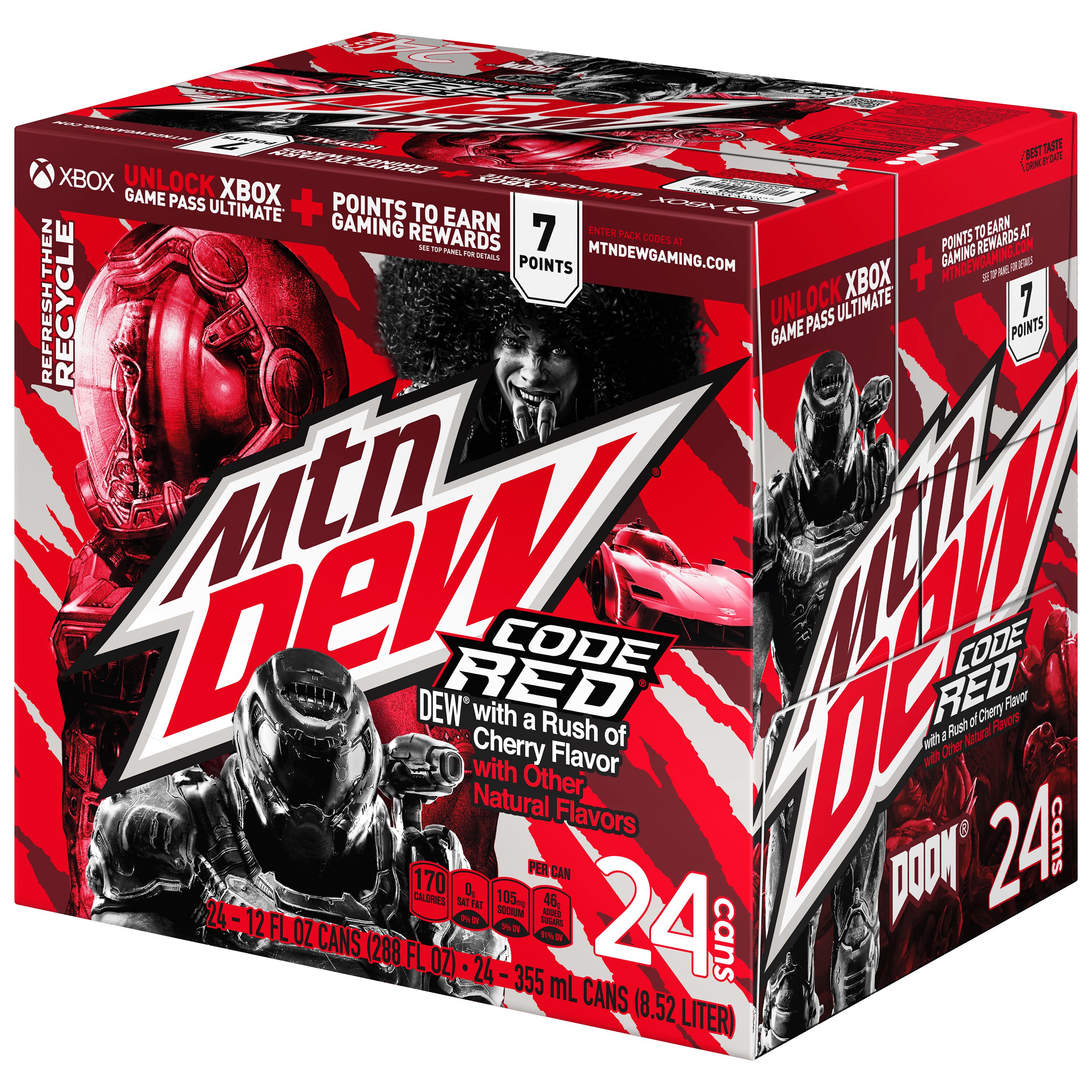 Mountain Dew, Code Red, Dew With A Rush Of Cherry Flavor thumbnail