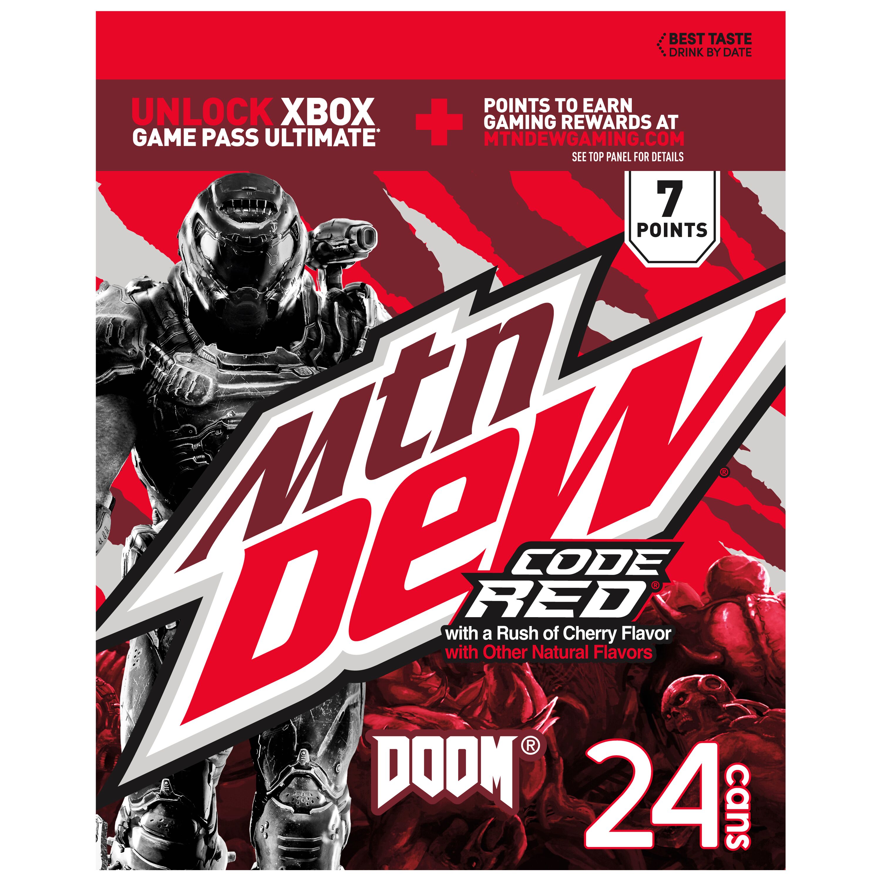 Mountain Dew, Code Red, Dew With A Rush Of Cherry Flavor thumbnail