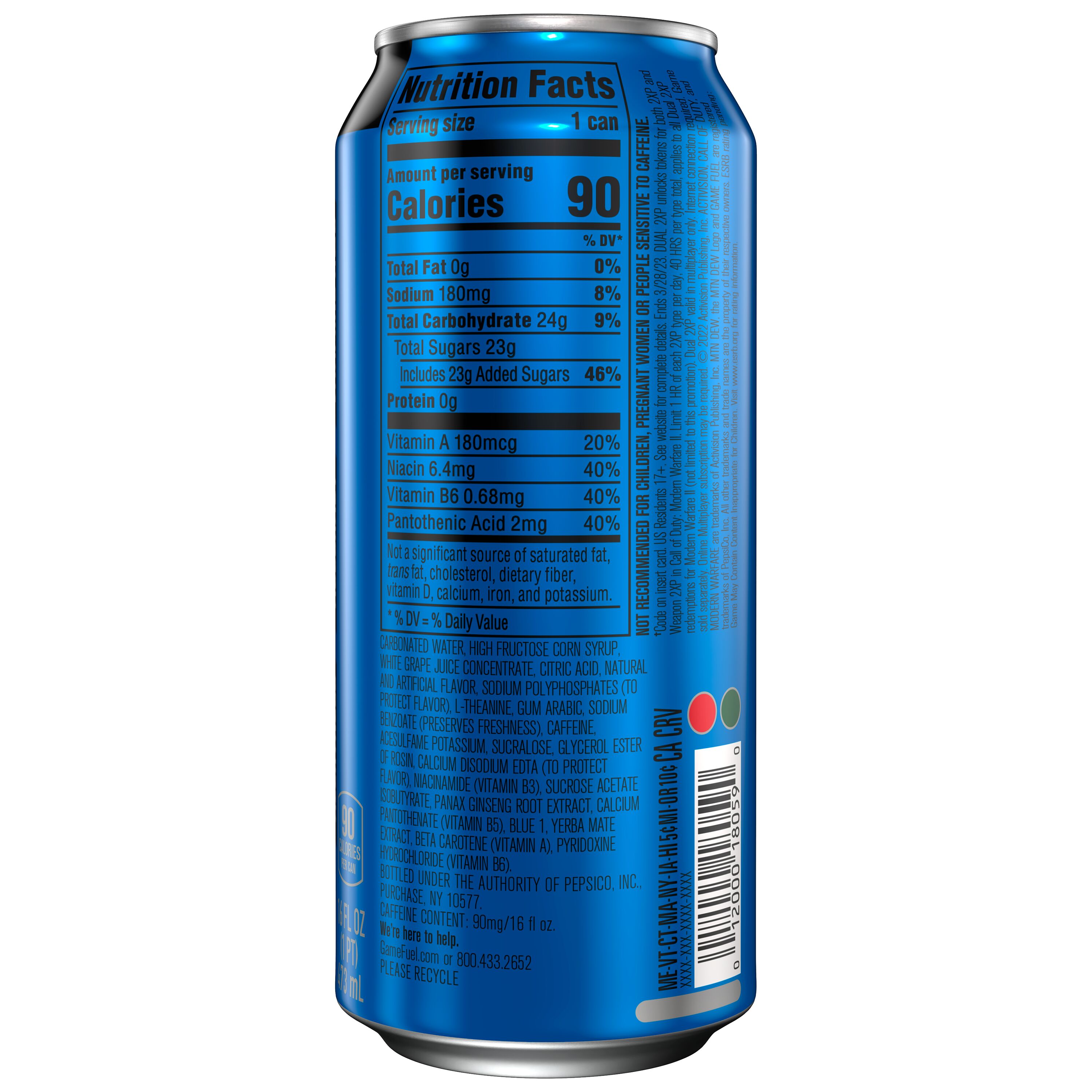 Mountain Dew, Game Fuel, Charged Berry Blast, Naturally & Artificially Berry Flavored Energy Drink thumbnail