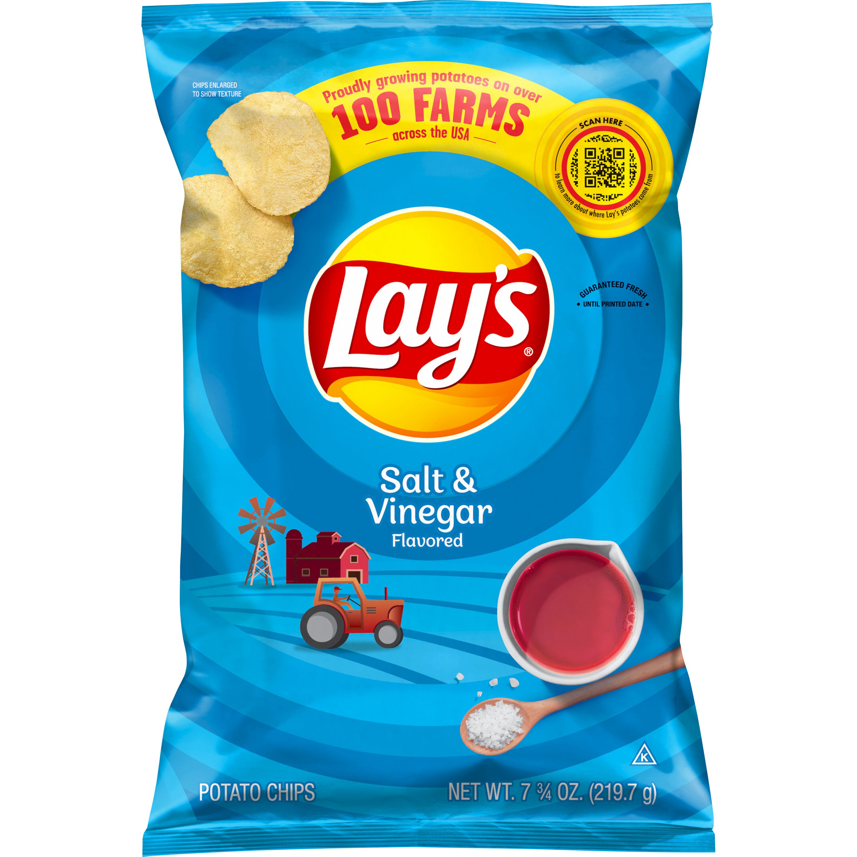 Lay's, Salt & Vinegar Flavored, Potato Chips
