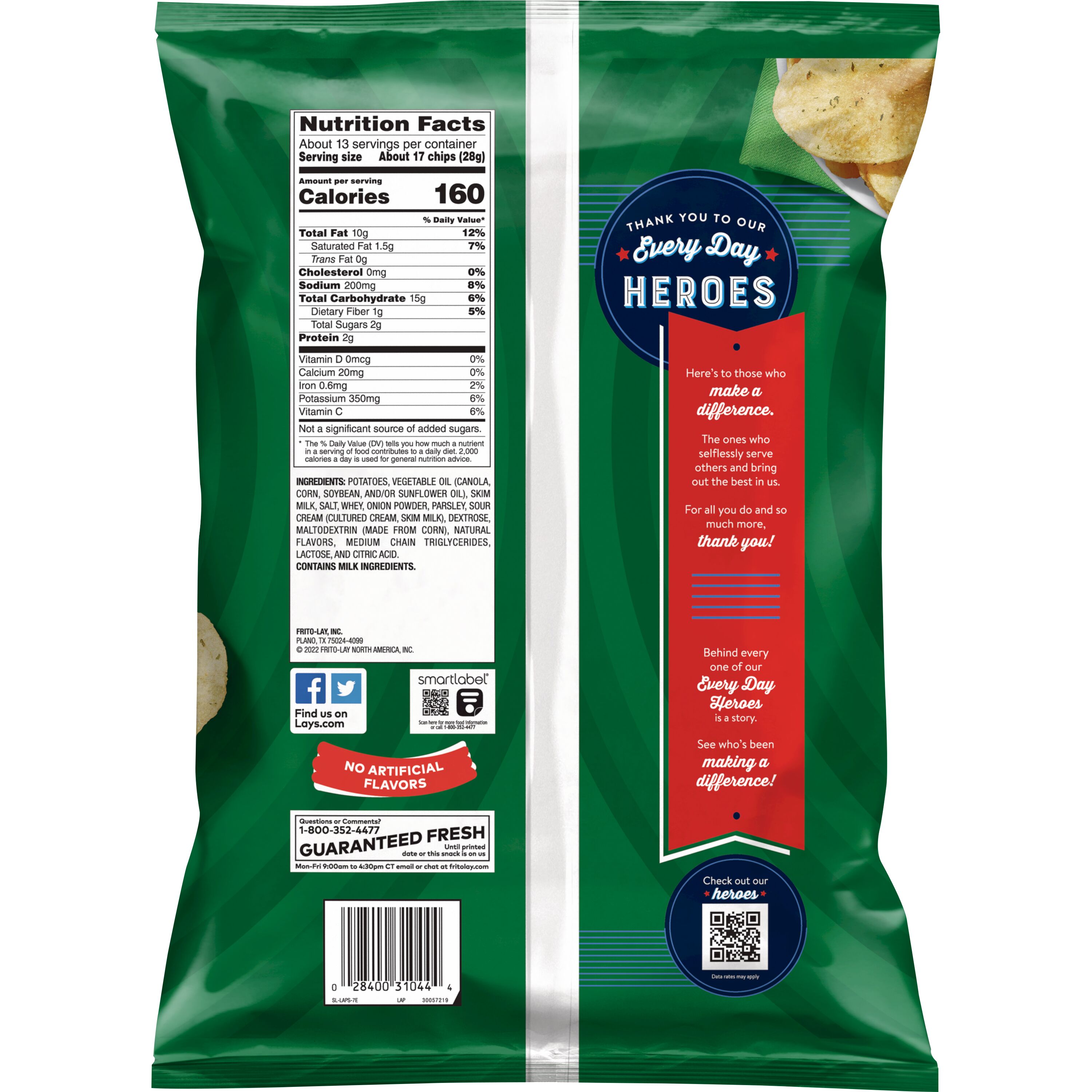 Lay's, Party Size, Sour Cream & Onion Flavored, Potato Chips thumbnail