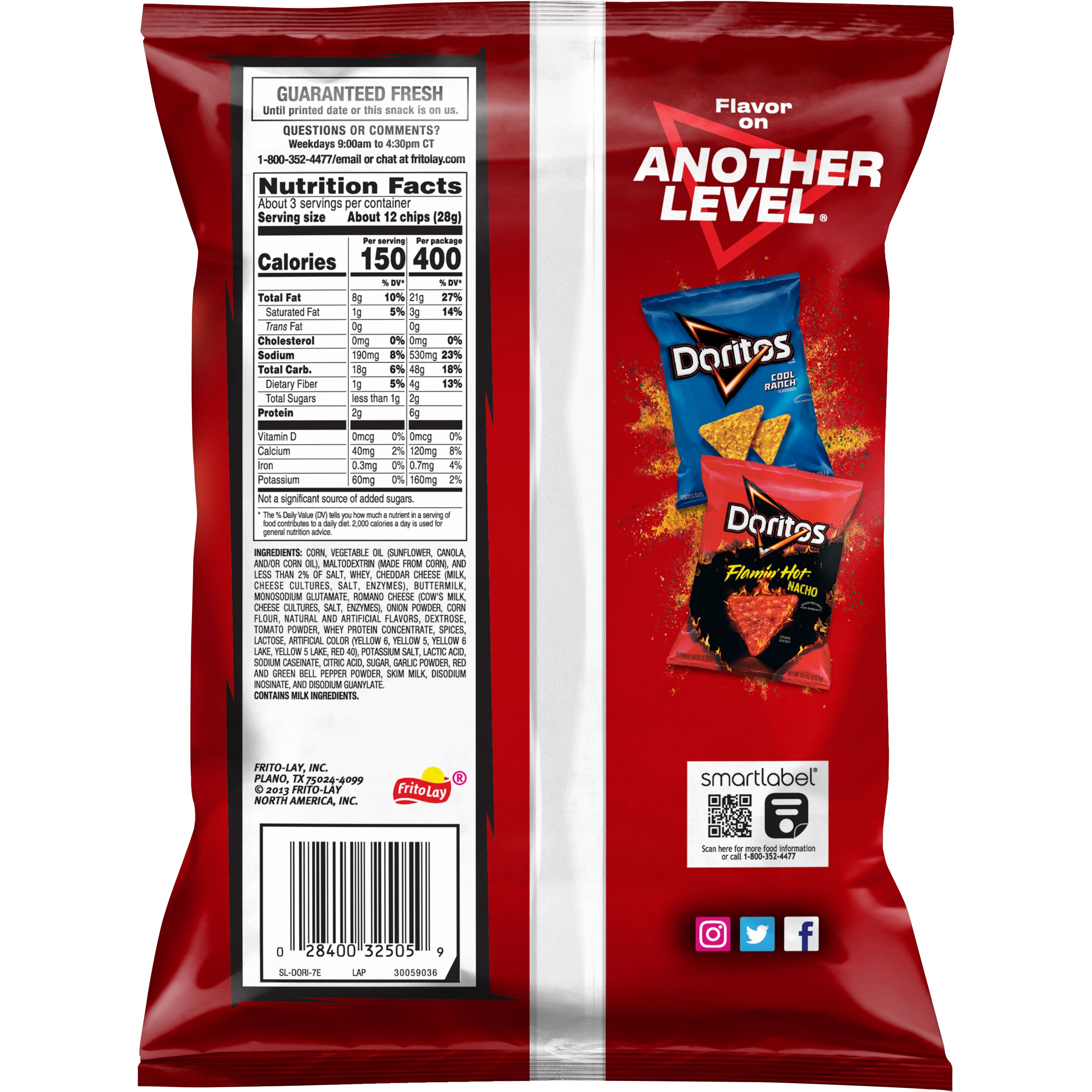 Doritos, Nacho Cheese Flavored, Tortilla Chips thumbnail