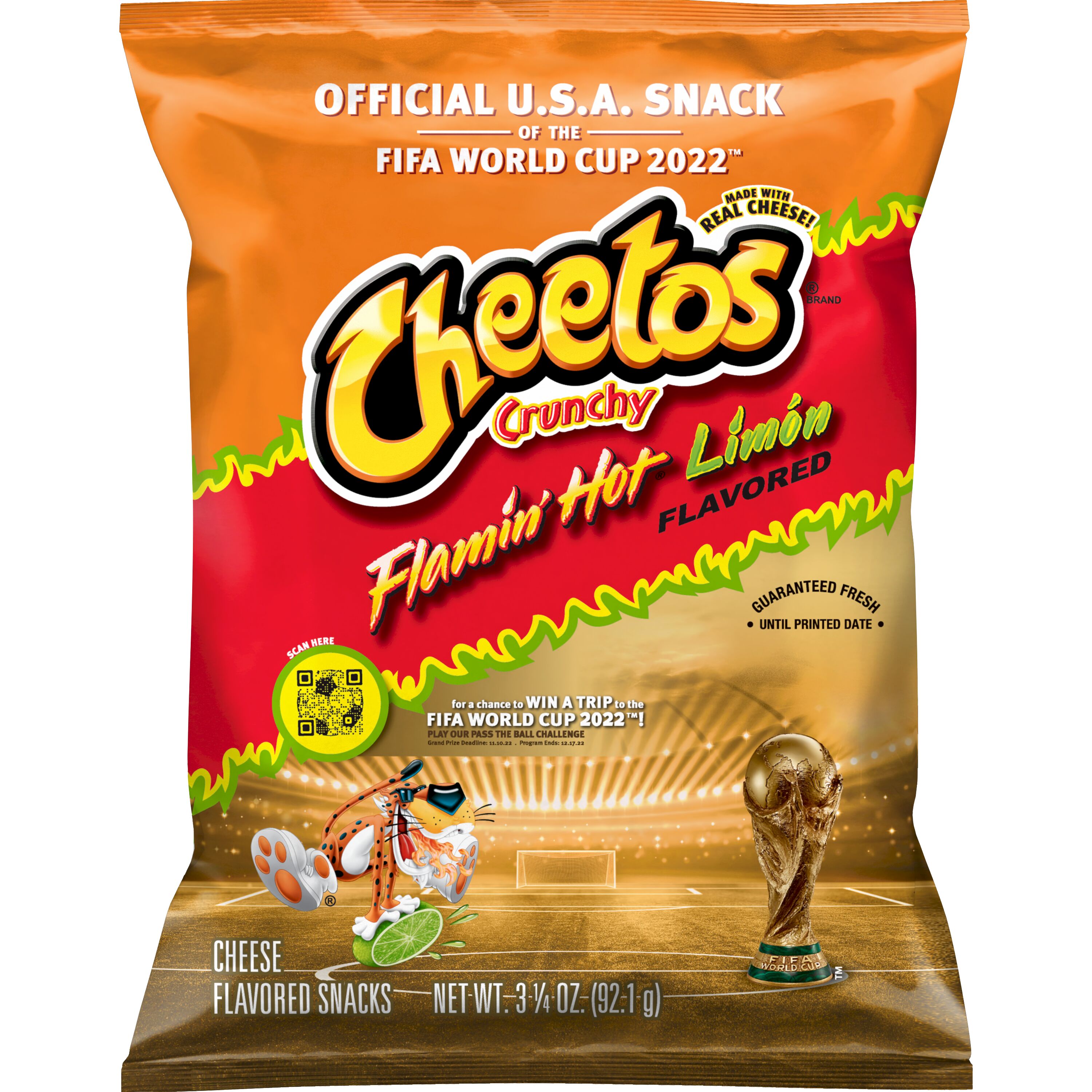 Cheetos, Crunchy, Flamin' Hot Limon Flavored, Cheese Flavored Snacks