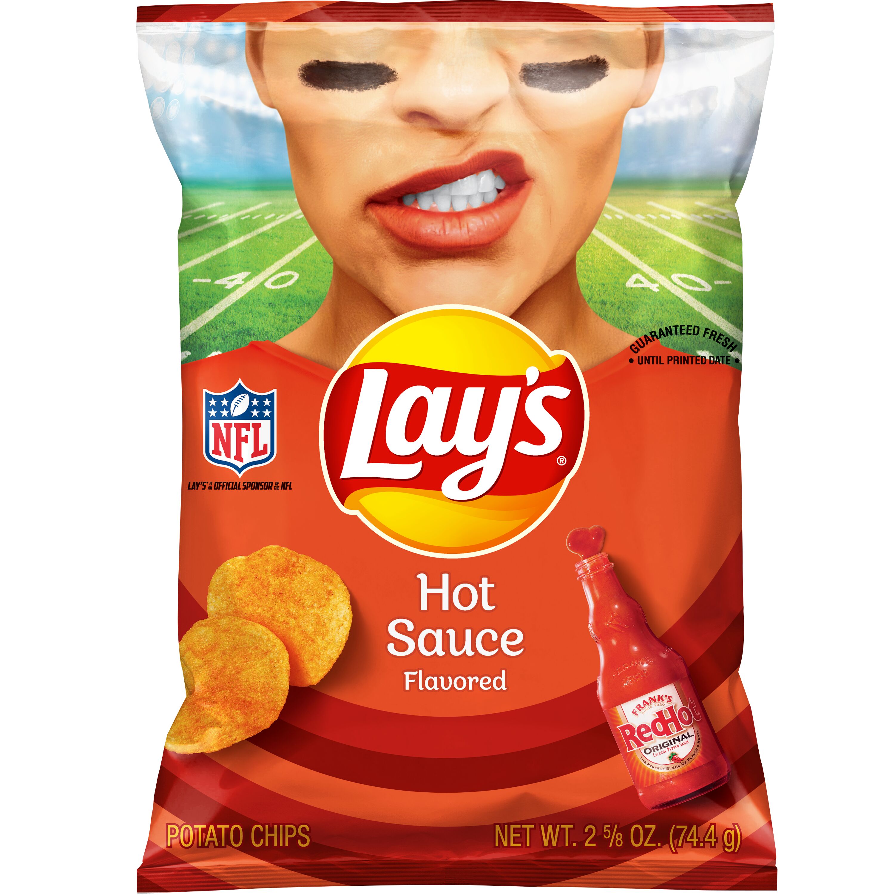 Lay's, Hot Sauce Flavored, Potato Chips