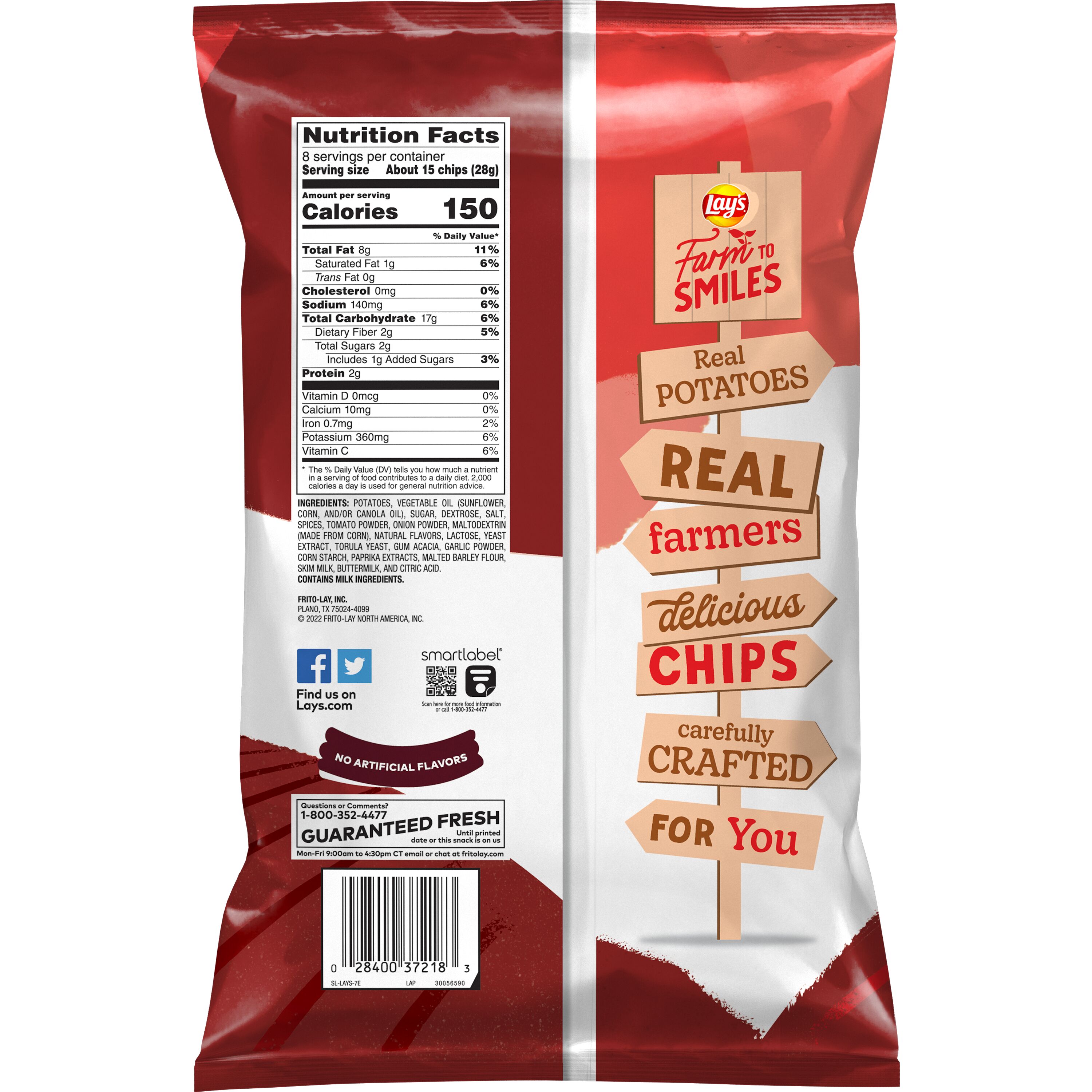Lay's, Kettle Cooked, Mesquite BBQ Flavored, Potato Chips thumbnail
