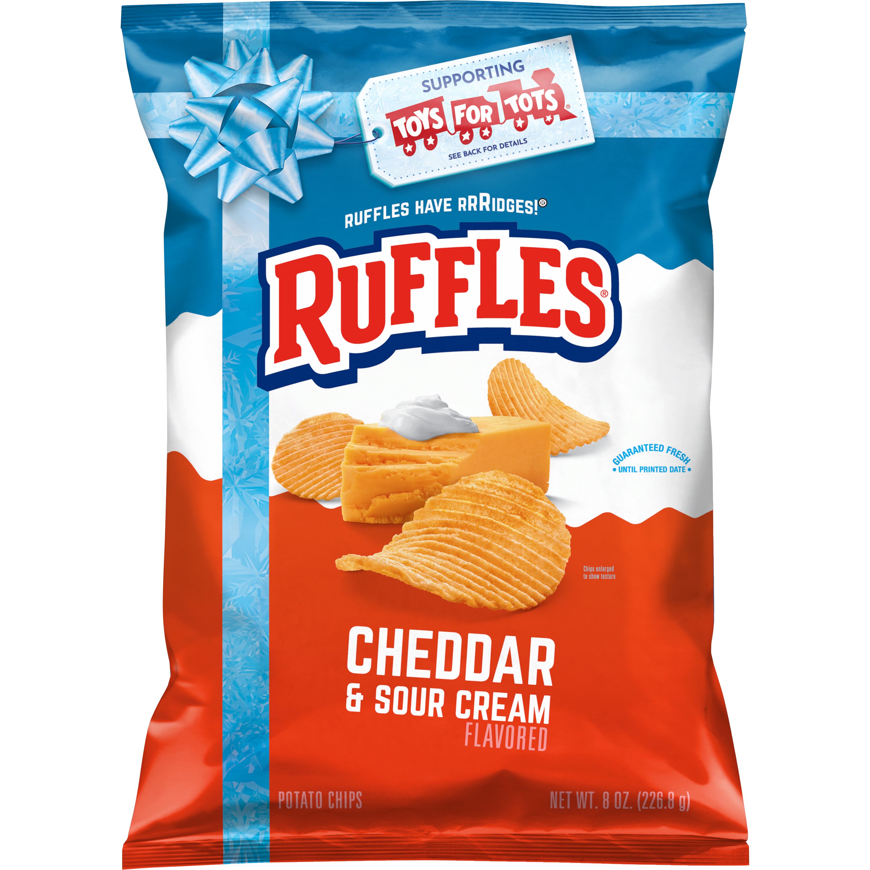 Ruffles, Cheddar & Sour Cream Flavored, Potato Chips