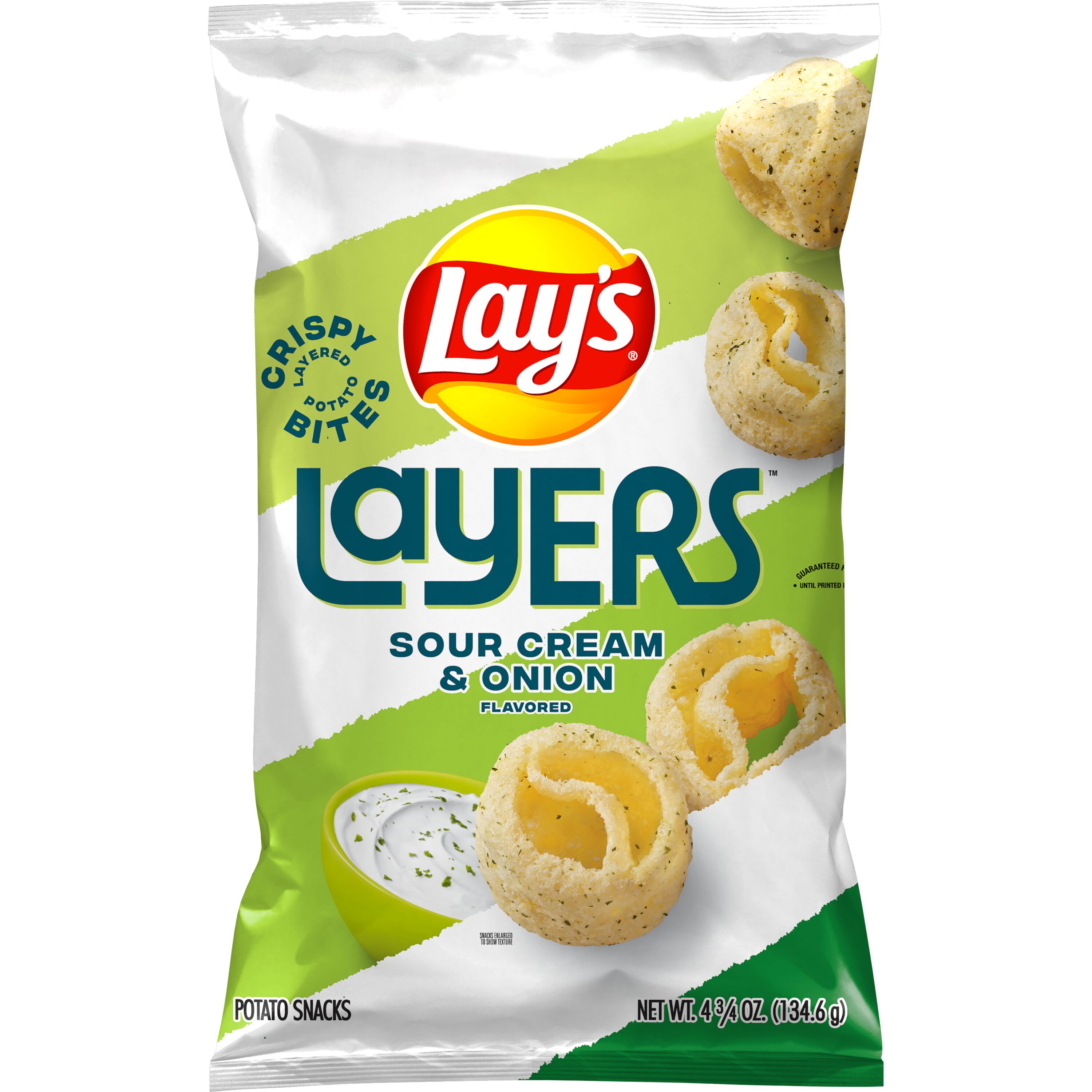 Lay's, Layers, Sour Cream & Onion Flavored, Potato Snacks