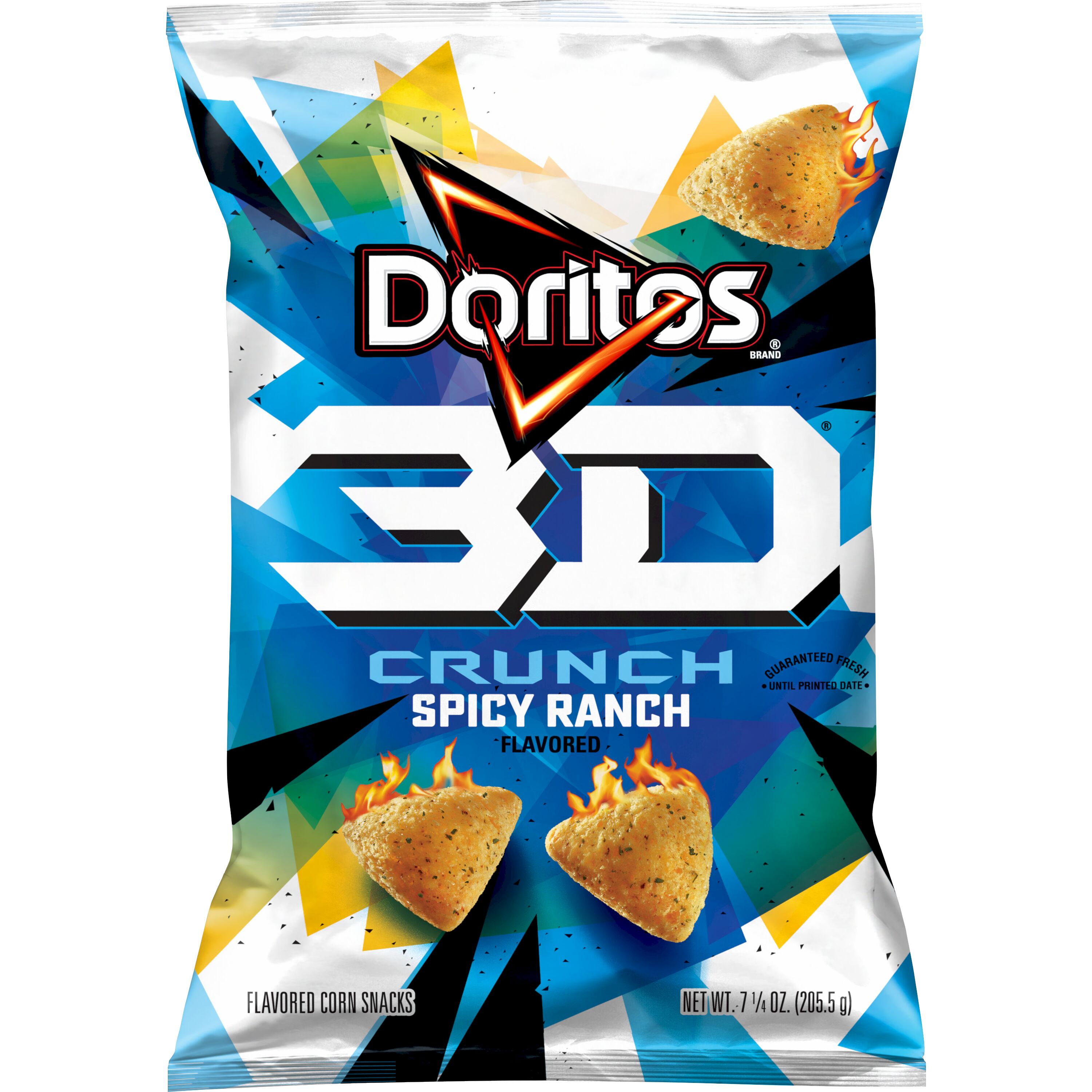 Doritos, 3D Crunch, Spicy Ranch Flavored, Corn Snacks