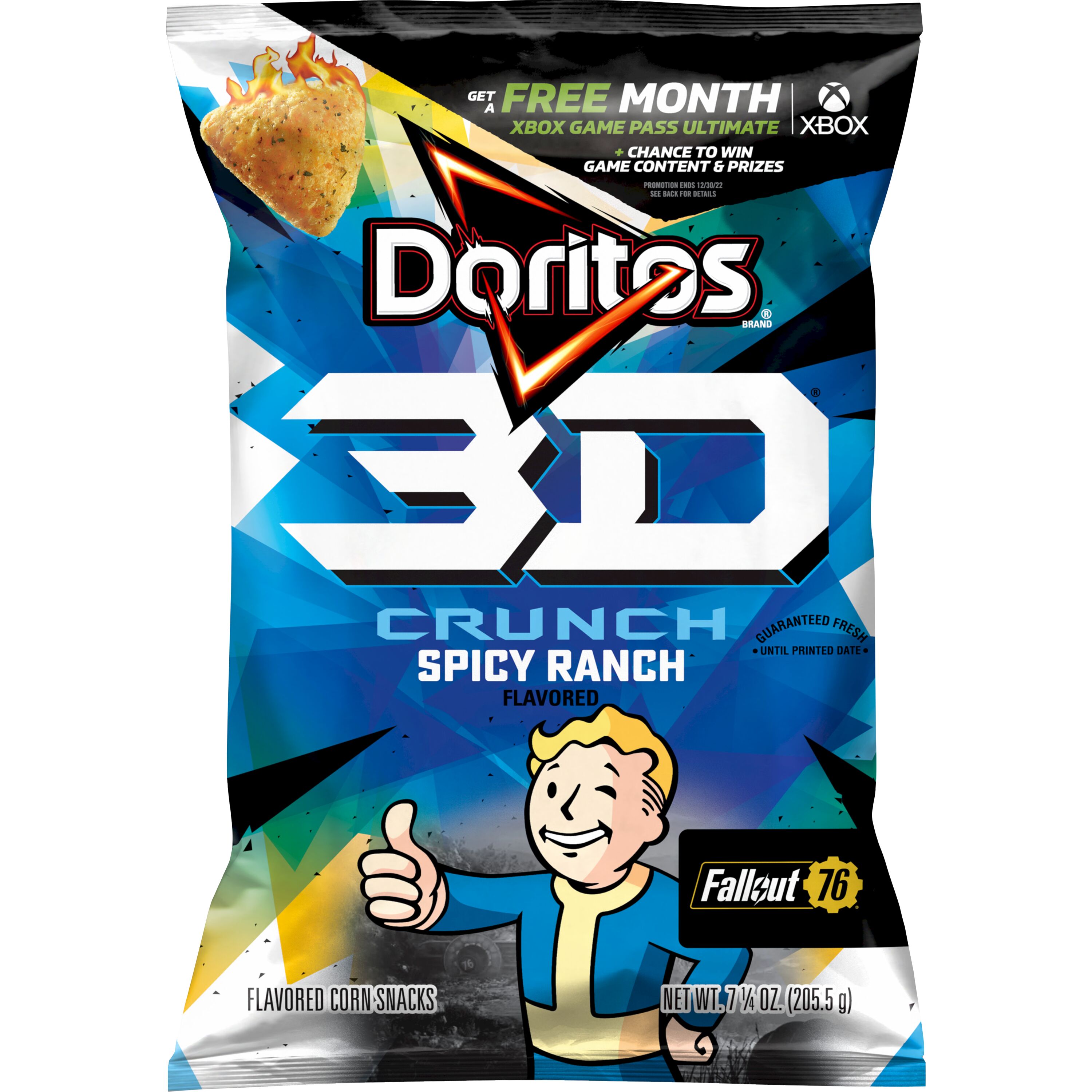 Doritos, 3D Crunch, Spicy Ranch Flavored, Corn Snacks
