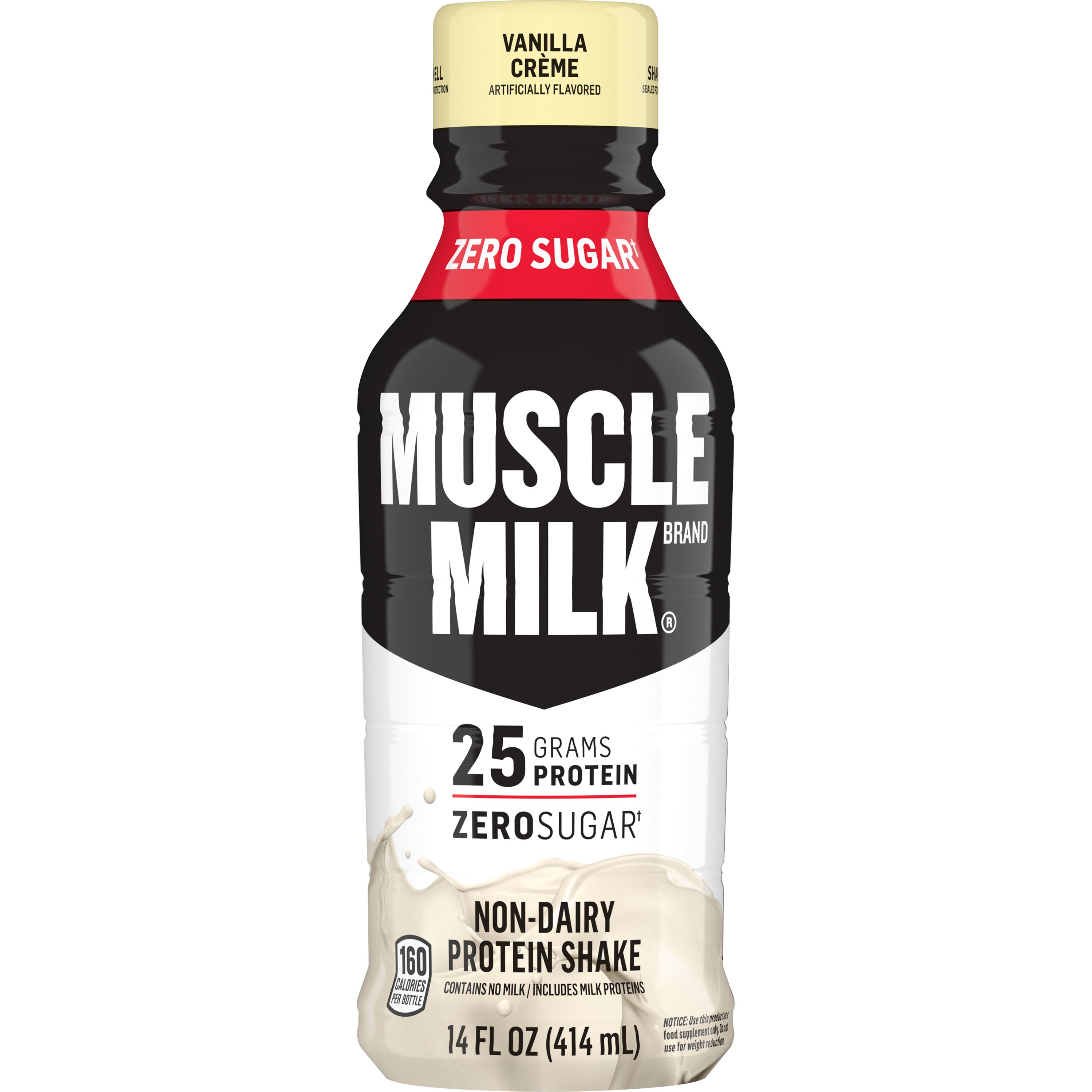 Muscle Milk, Zero Sugar, Genuine, Vanilla Crème Artificially Flavored, Non-Dairy Protein Shake
