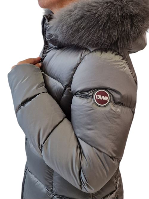 Piumino trapuntato con cappuccio in vera pelliccia staccabile COLMAR | 2221F-2YO506