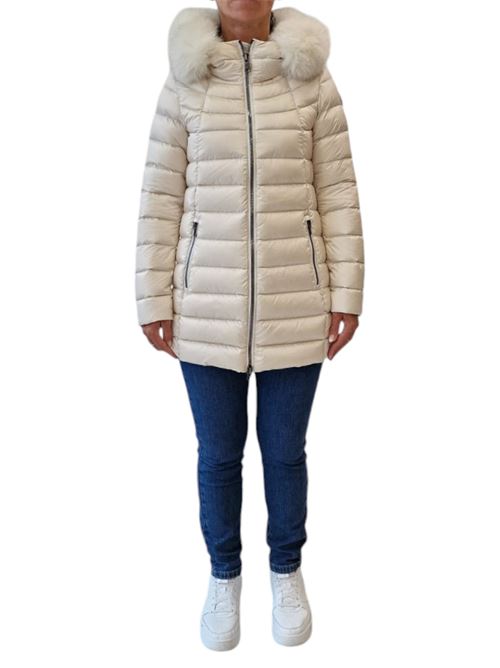 Piumino trapuntato con cappuccio in vera pelliccia staccabile COLMAR | 2233F-2YO04
