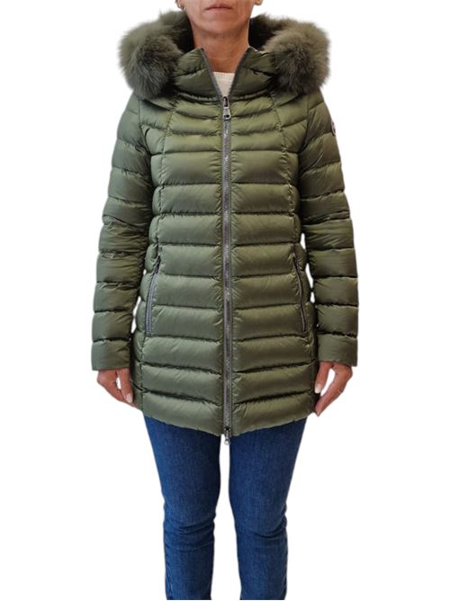 Piumino trapuntato con cappuccio in vera pelliccia staccabile COLMAR | 2233F-2YO89