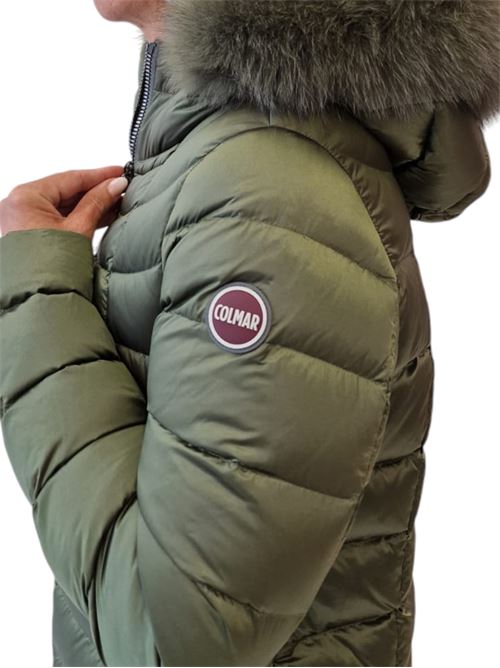 Piumino trapuntato con cappuccio in vera pelliccia staccabile COLMAR | 2233F-2YO89