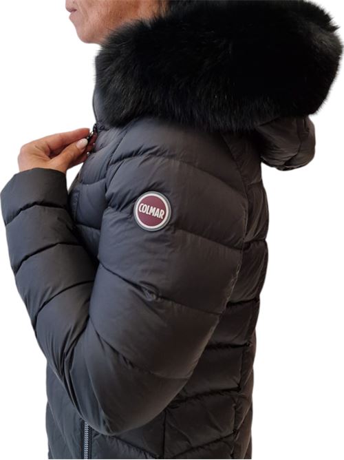 Piumino trapuntato con cappuccio in vera pelliccia staccabile COLMAR | 2233F-2YO99