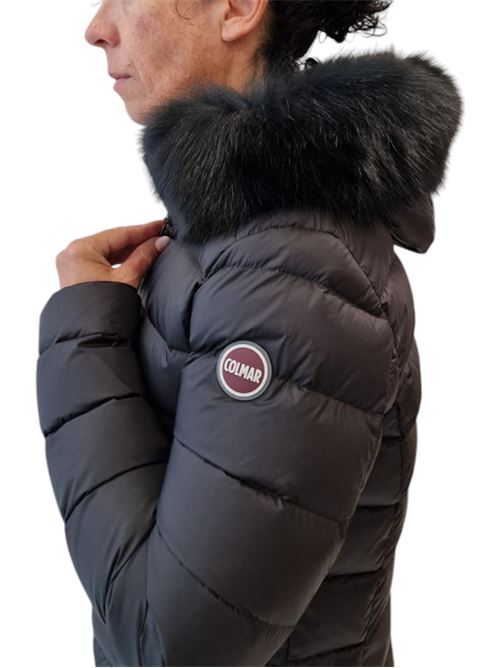 Piumino trapuntato con cappuccio in vera pelliccia staccabile COLMAR | 2286F-2YO99