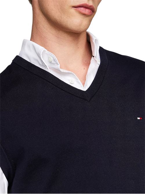 Pullover smanicato con scollatura a V TOMMY HILFIGER | MW0MW33114DW5