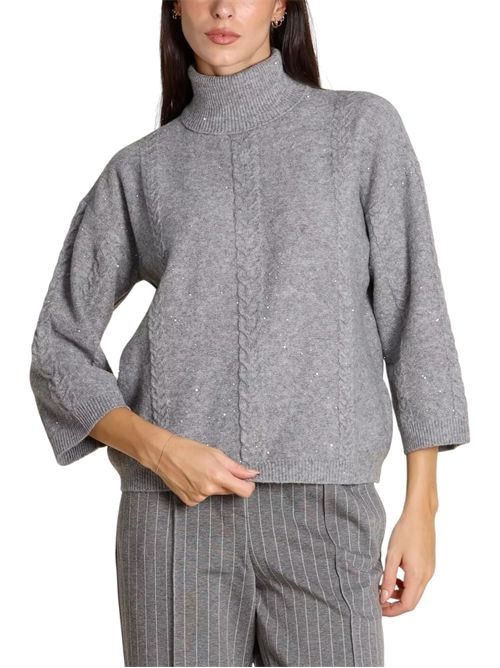 Maglia svasata con paillett lido EMME MARELLA | 2525366032006