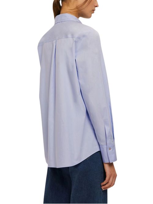 Camicia in popeline con dettagli di perle e strass valda EMME MARELLA | 2525116044001