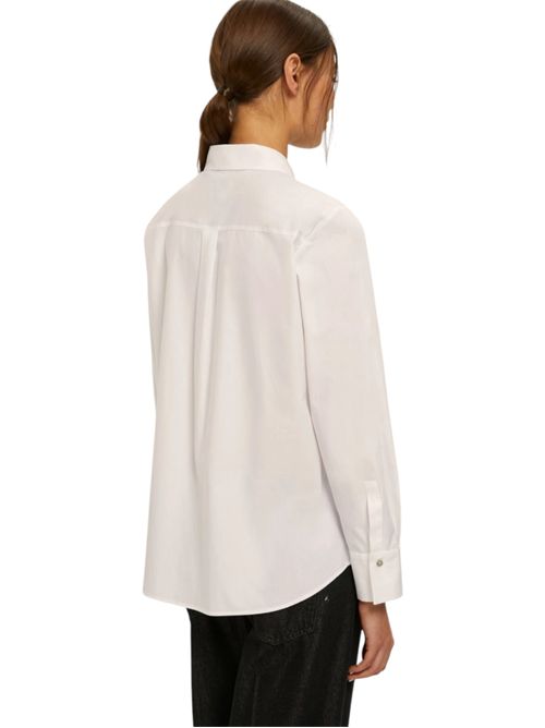 Camicia in popeline con dettagli di perle e strass valda EMME MARELLA | 2525116044003