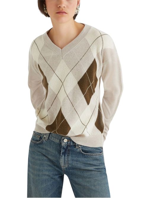 Maglia con intarsi in misto cashmere moira MARELLA | 2523366322006