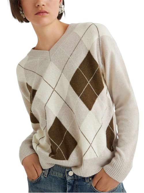 Maglia con intarsi in misto cashmere moira MARELLA | 2523366322006