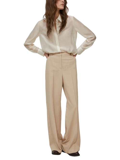 Pantaloni in gabardine gessato lamé ungaro PENNYBLACK | 25211360171